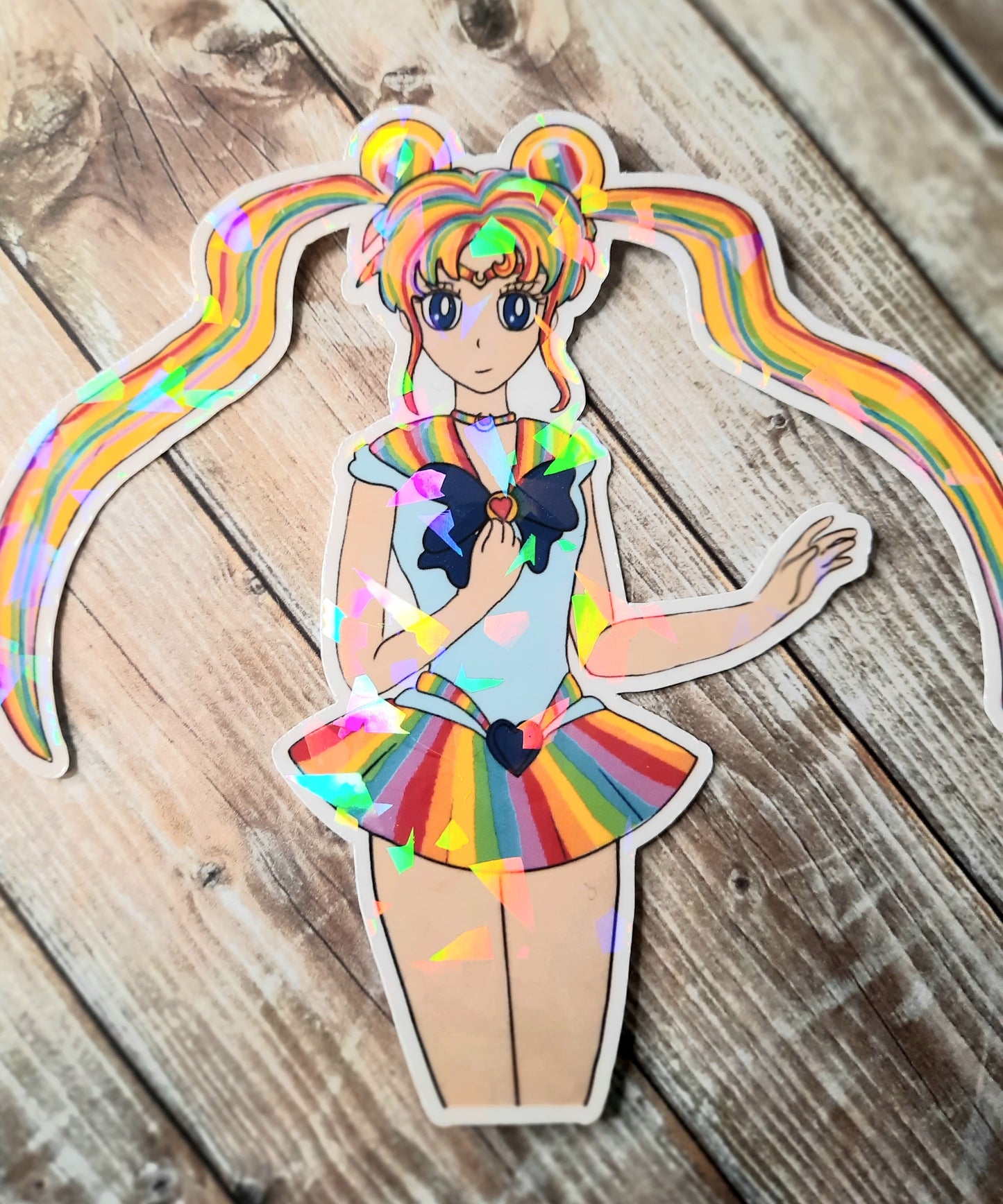 Rainbow Moon sticker