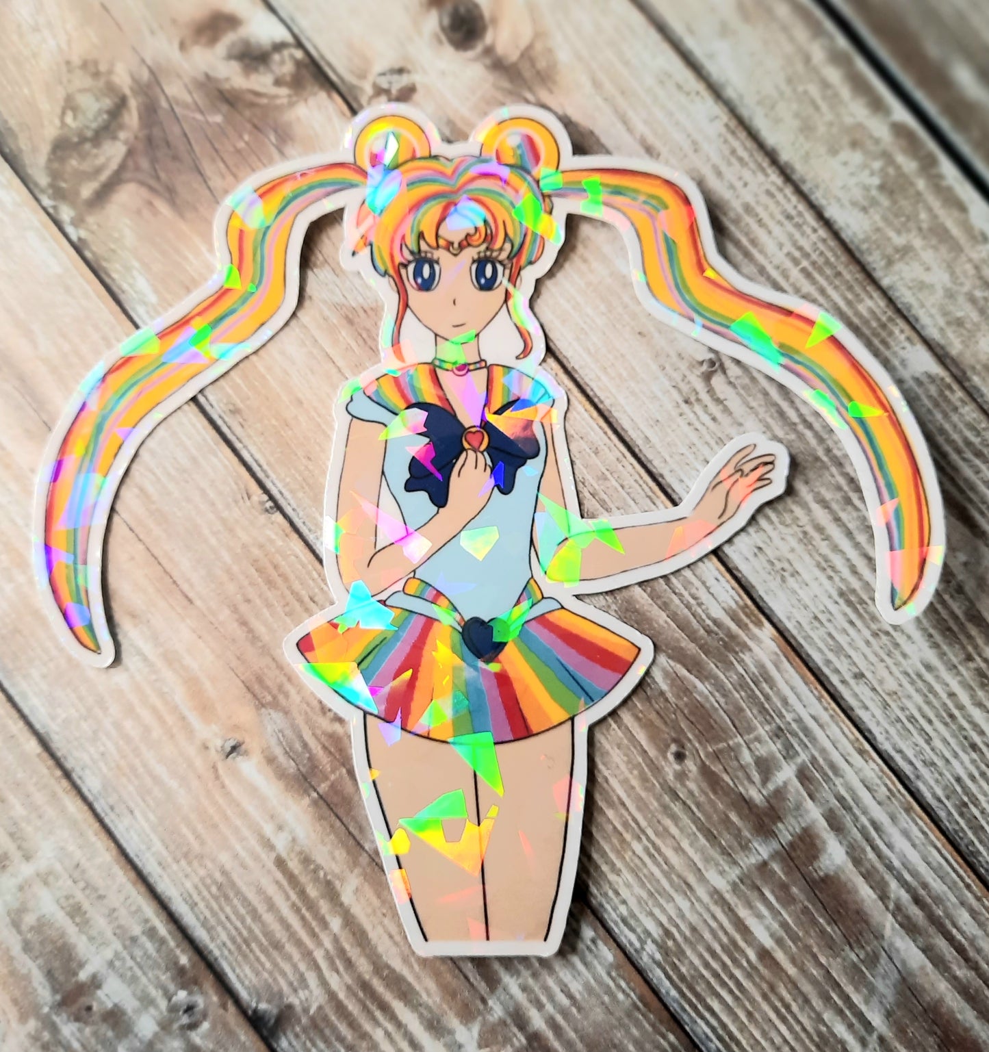Rainbow Moon sticker