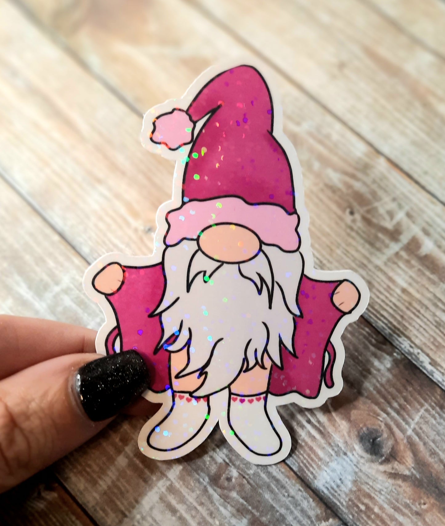Naughty gnome flasher sticker
