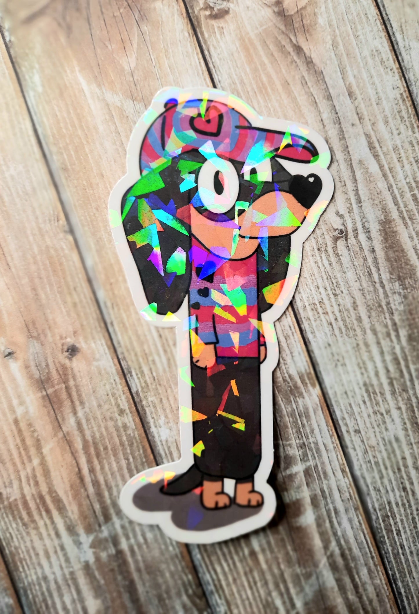 Bi colors doxie sticker