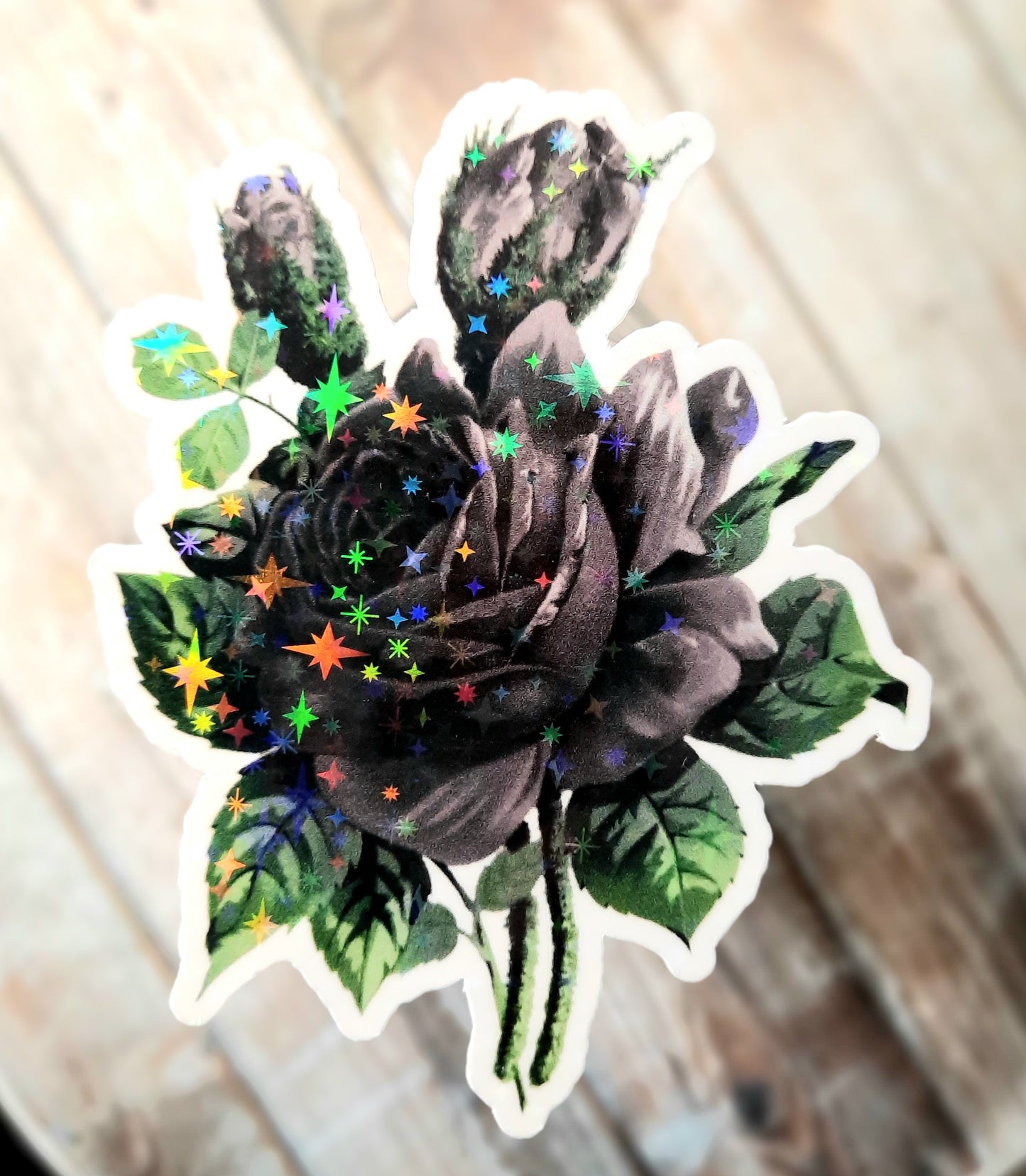 Black rose sticker