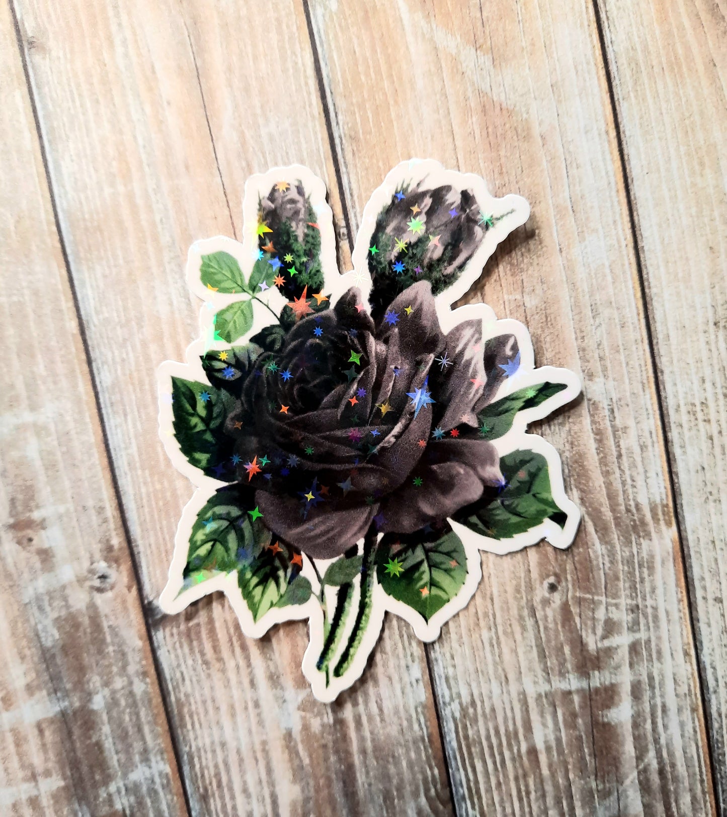 Black rose sticker