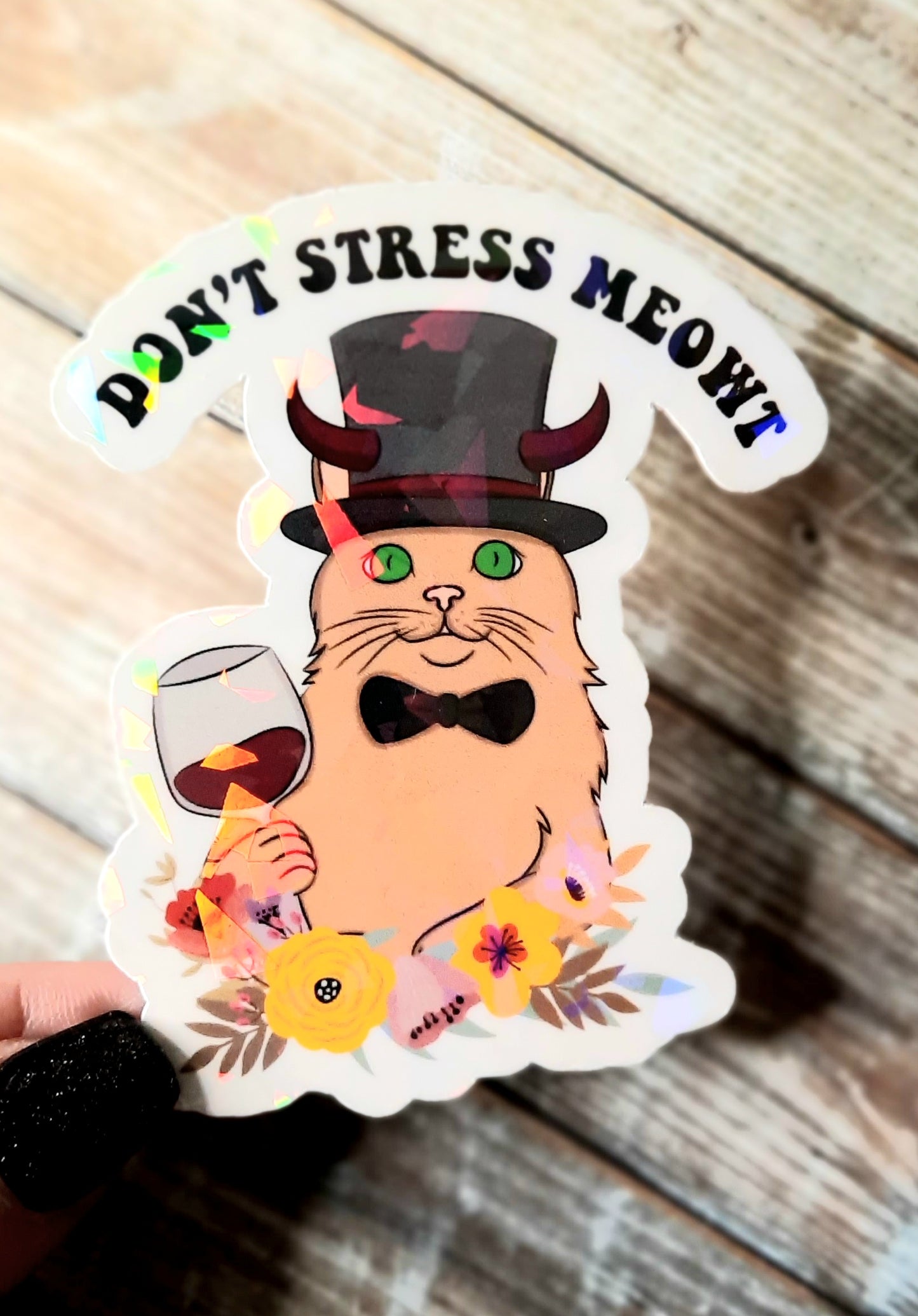 Don't stress meowt cat sticker