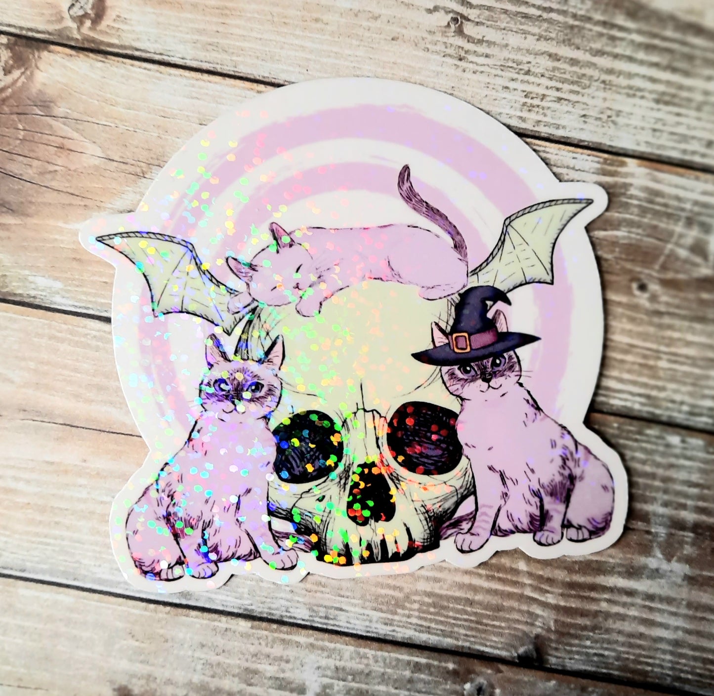 Spooky kitties sticker