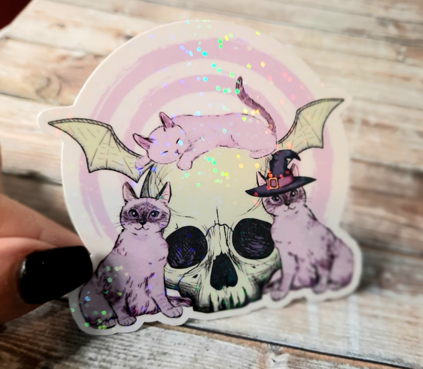 Spooky kitties sticker