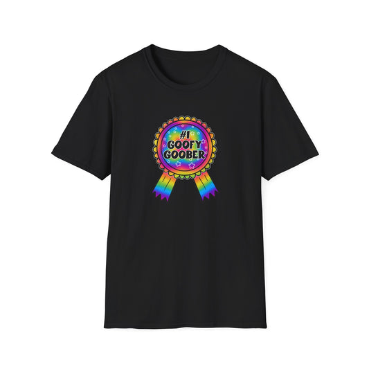 #1 Goofy Goober Rainbow T-Shirt — Funny Award Ribbon Tee