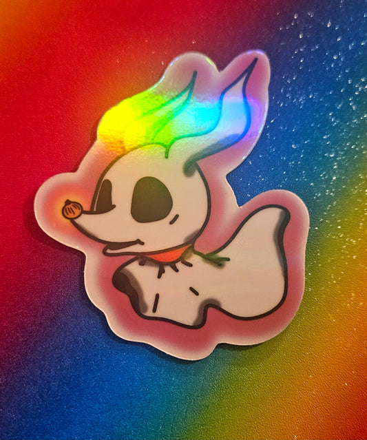 Glow in the dark Baby ghost dog sticker