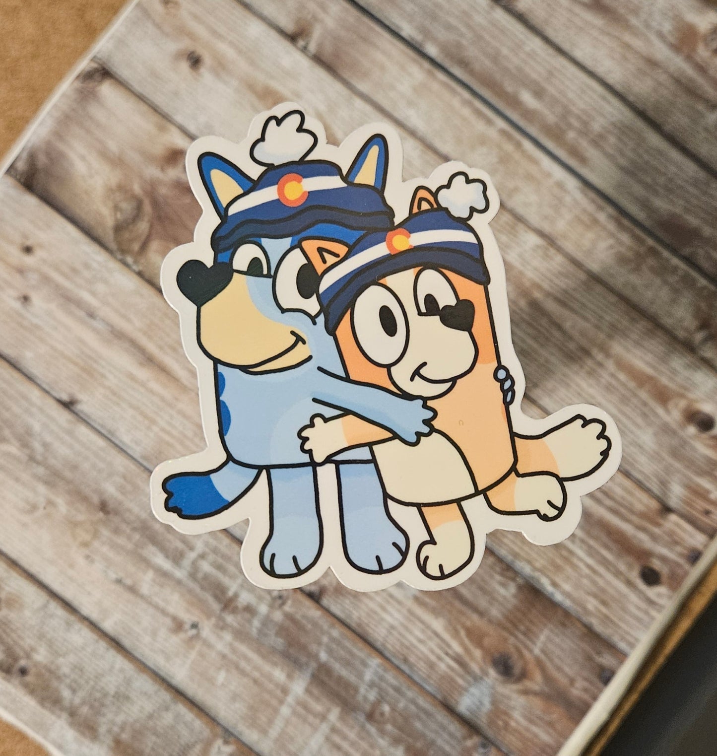 Colorado hat huggin doggies sticker