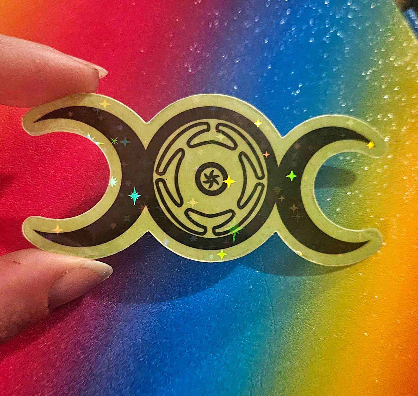 Hecate triple moon protection sticker