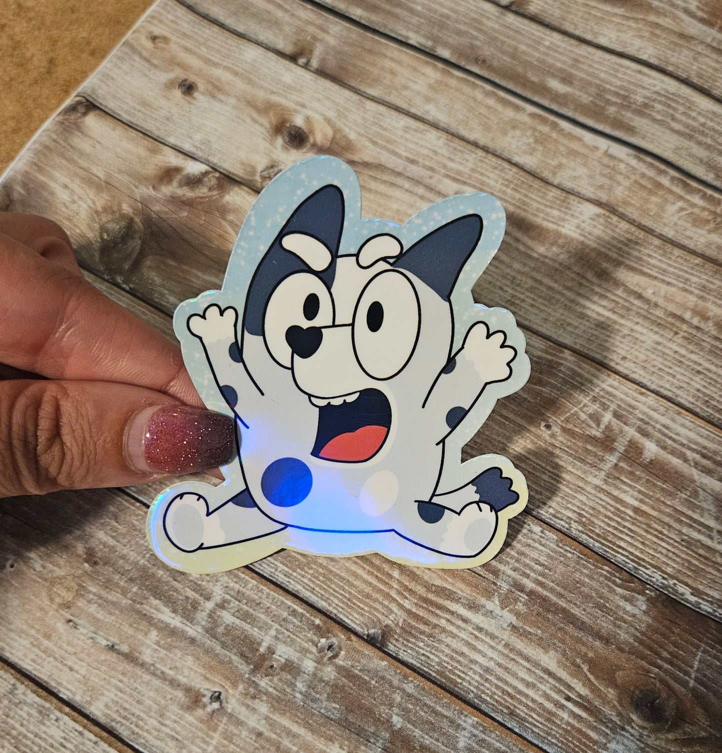 Crazy silly dog sticker