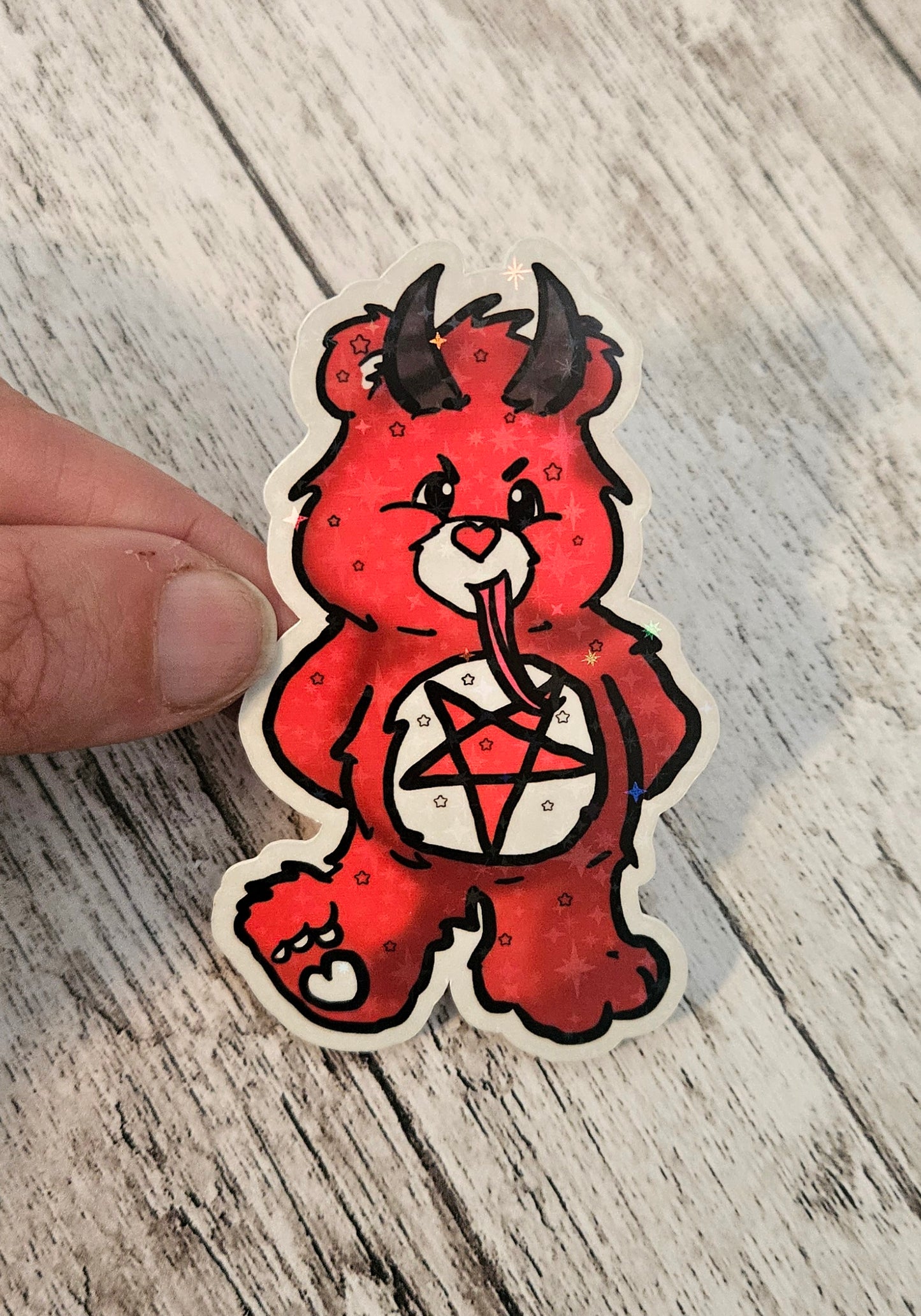 Krampus bear sticker