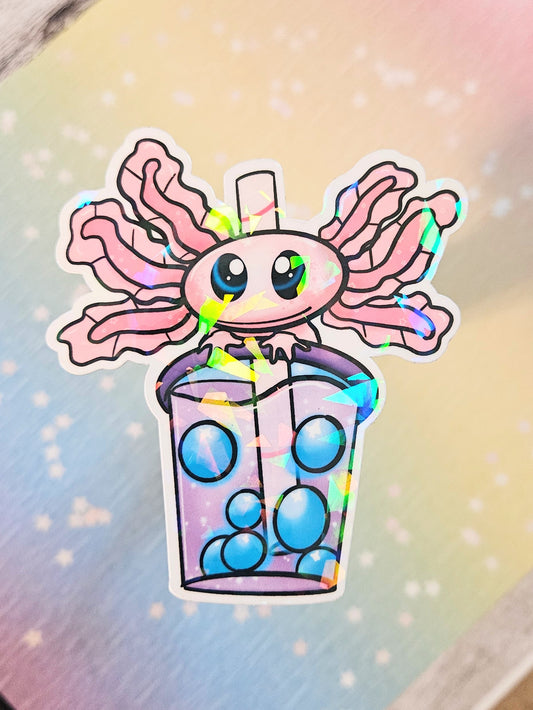 Axolotl Boba sticker