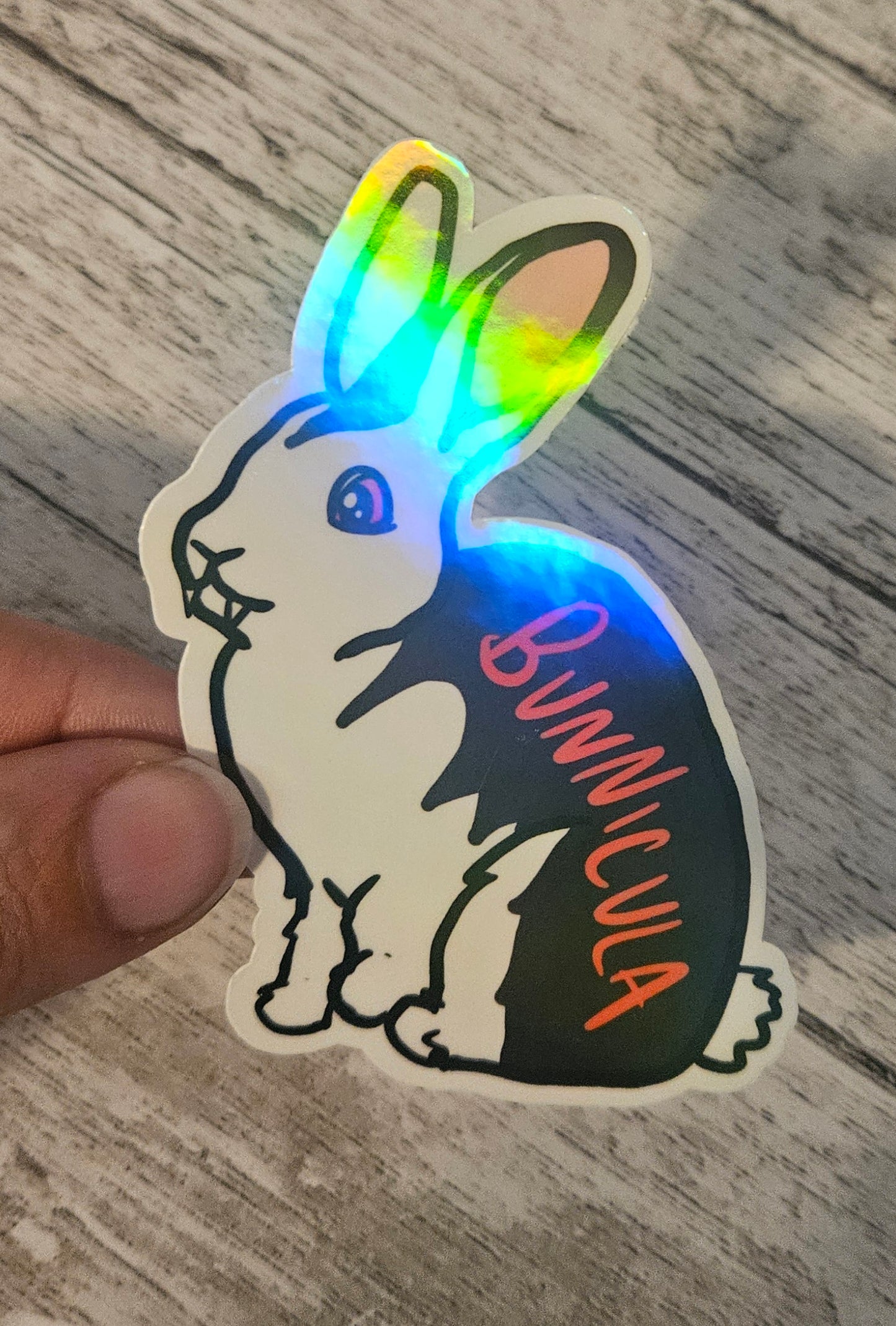 Cute vampire bunny sticker