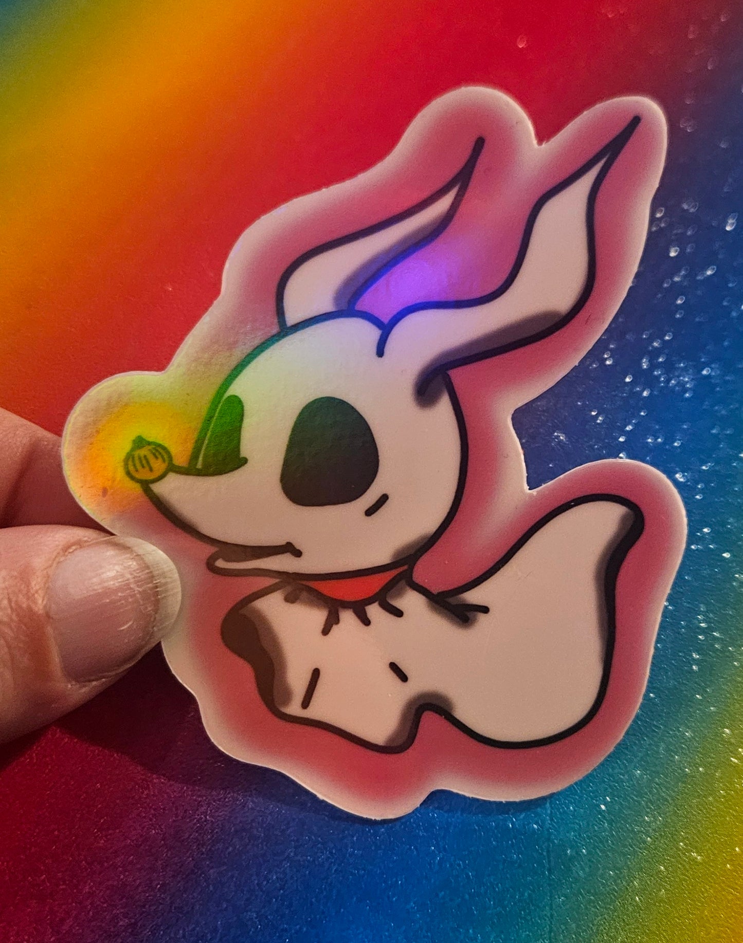 Glow in the dark Baby ghost dog sticker