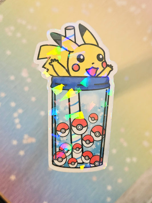 I choose you Boba sticker for water bottle or laptop