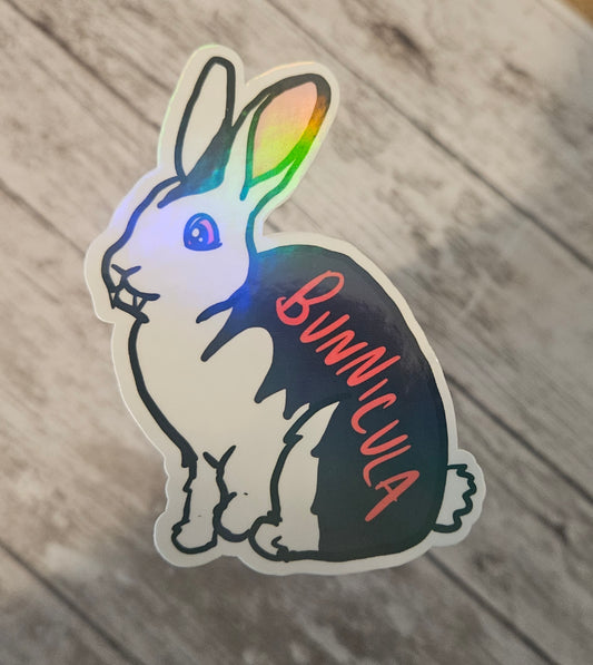 Cute vampire bunny sticker