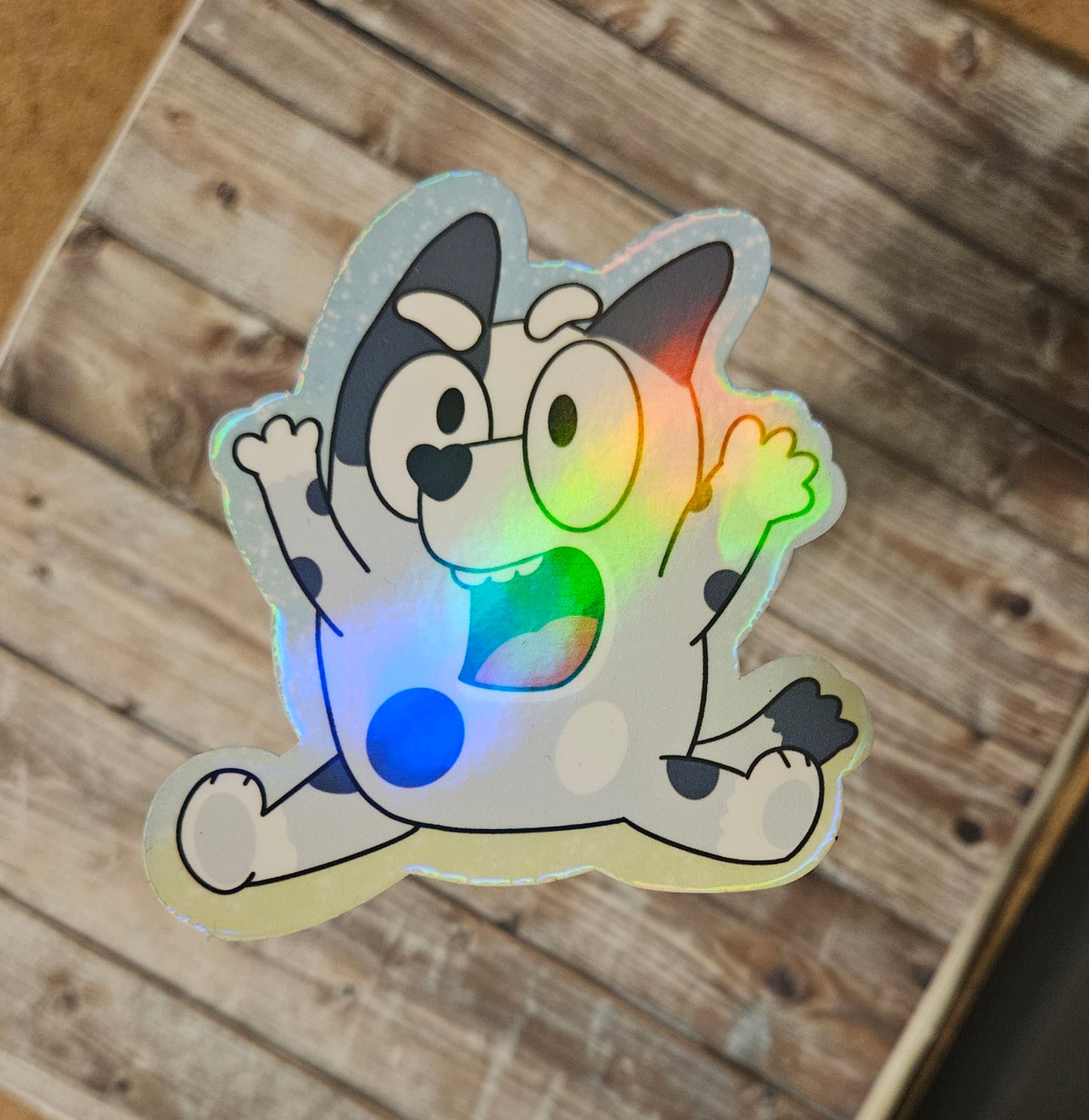 Crazy silly dog sticker