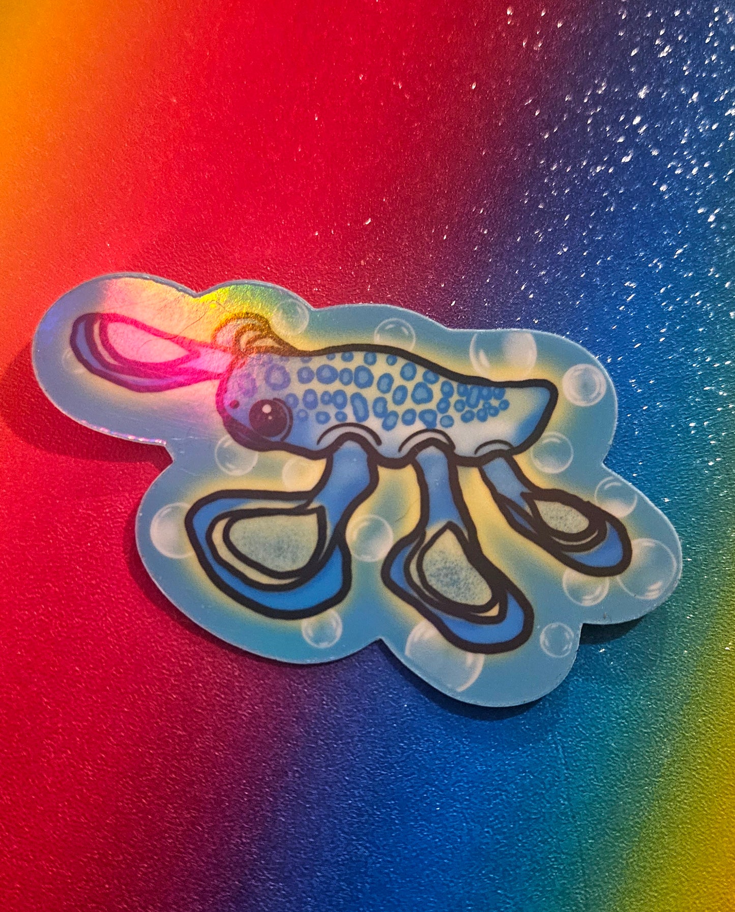 Cute hover fish nautical gamer sticker
