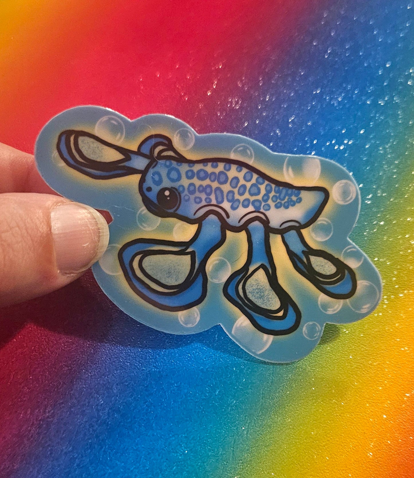 Cute hover fish nautical gamer sticker