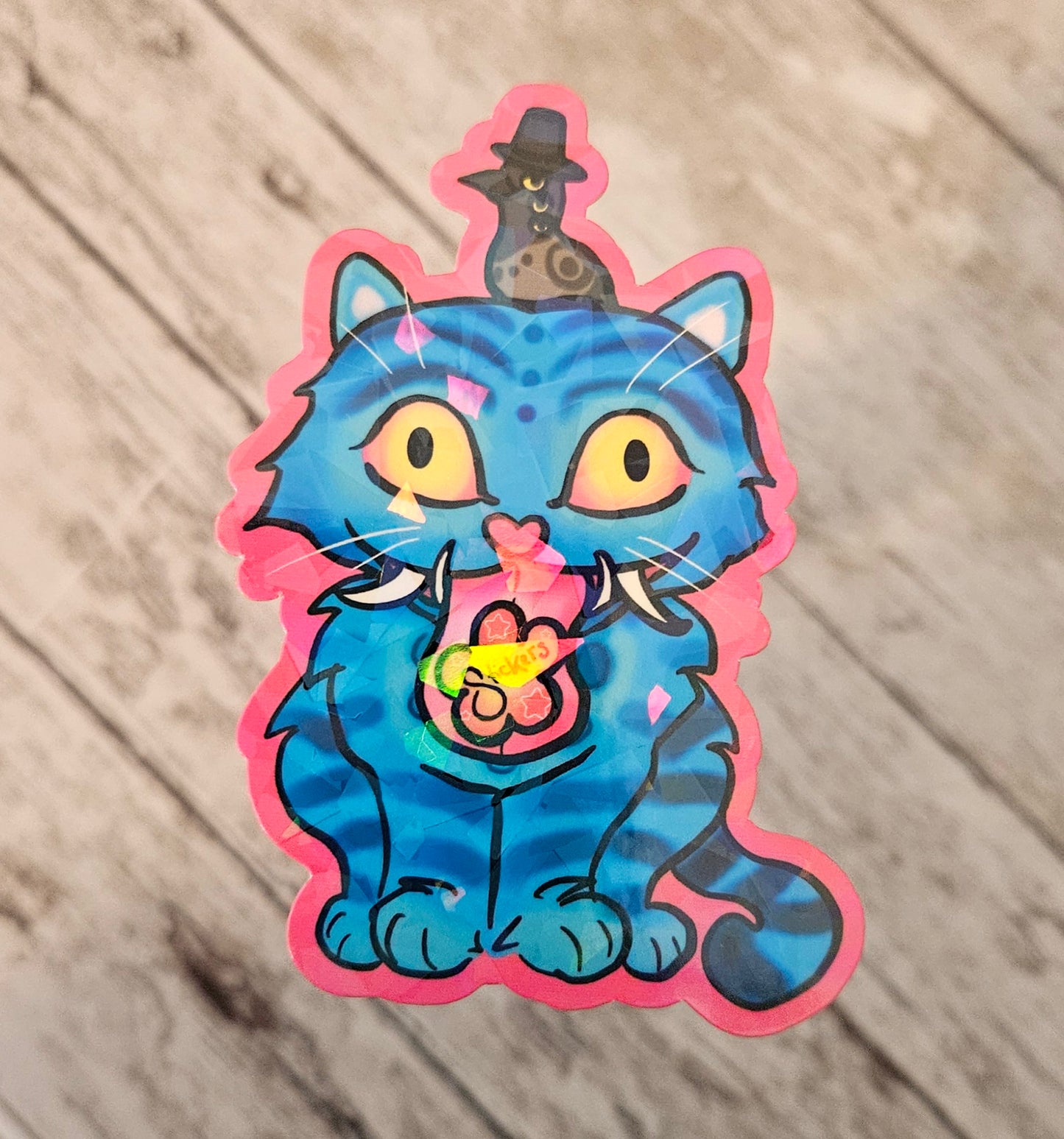 Blue Tiger and Bird sticker