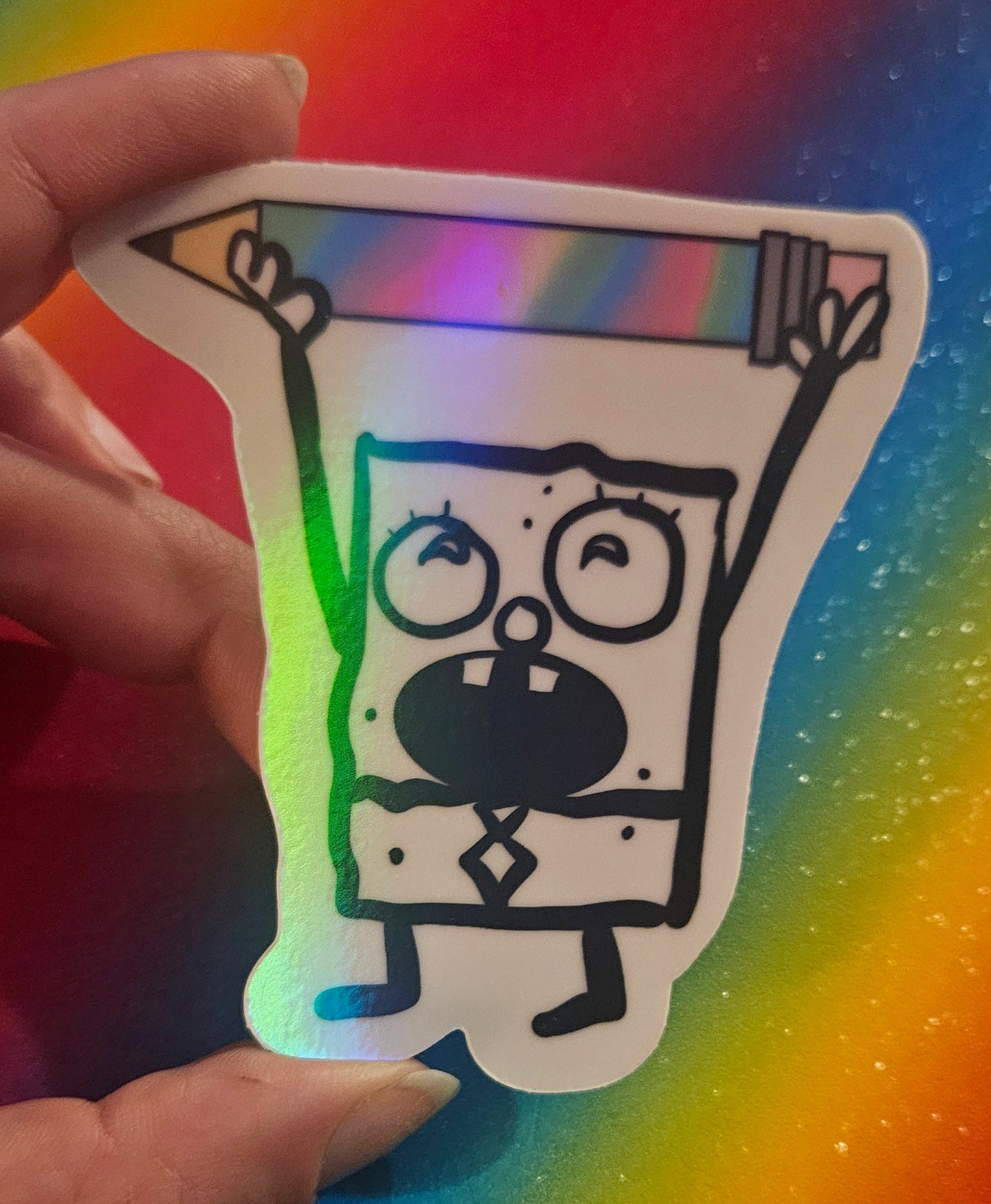 Doodle sponge guy sticker