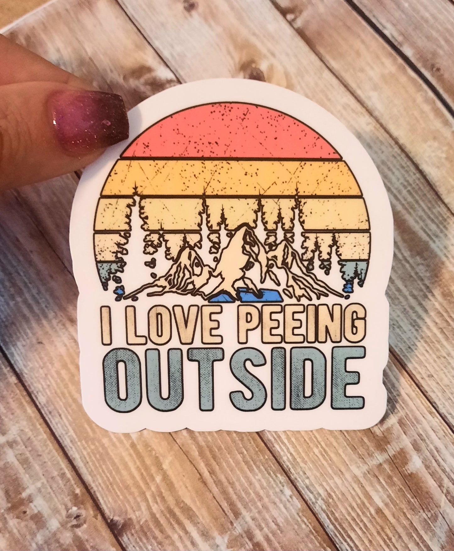 I love peeing outside sticker