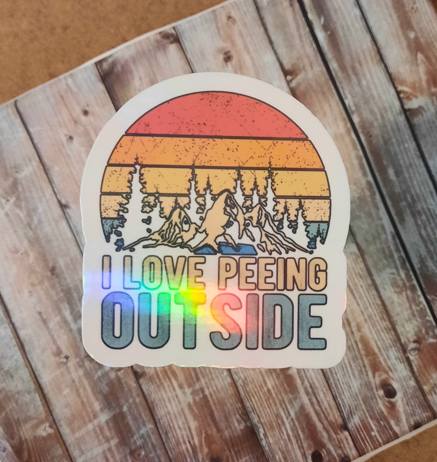 I love peeing outside sticker