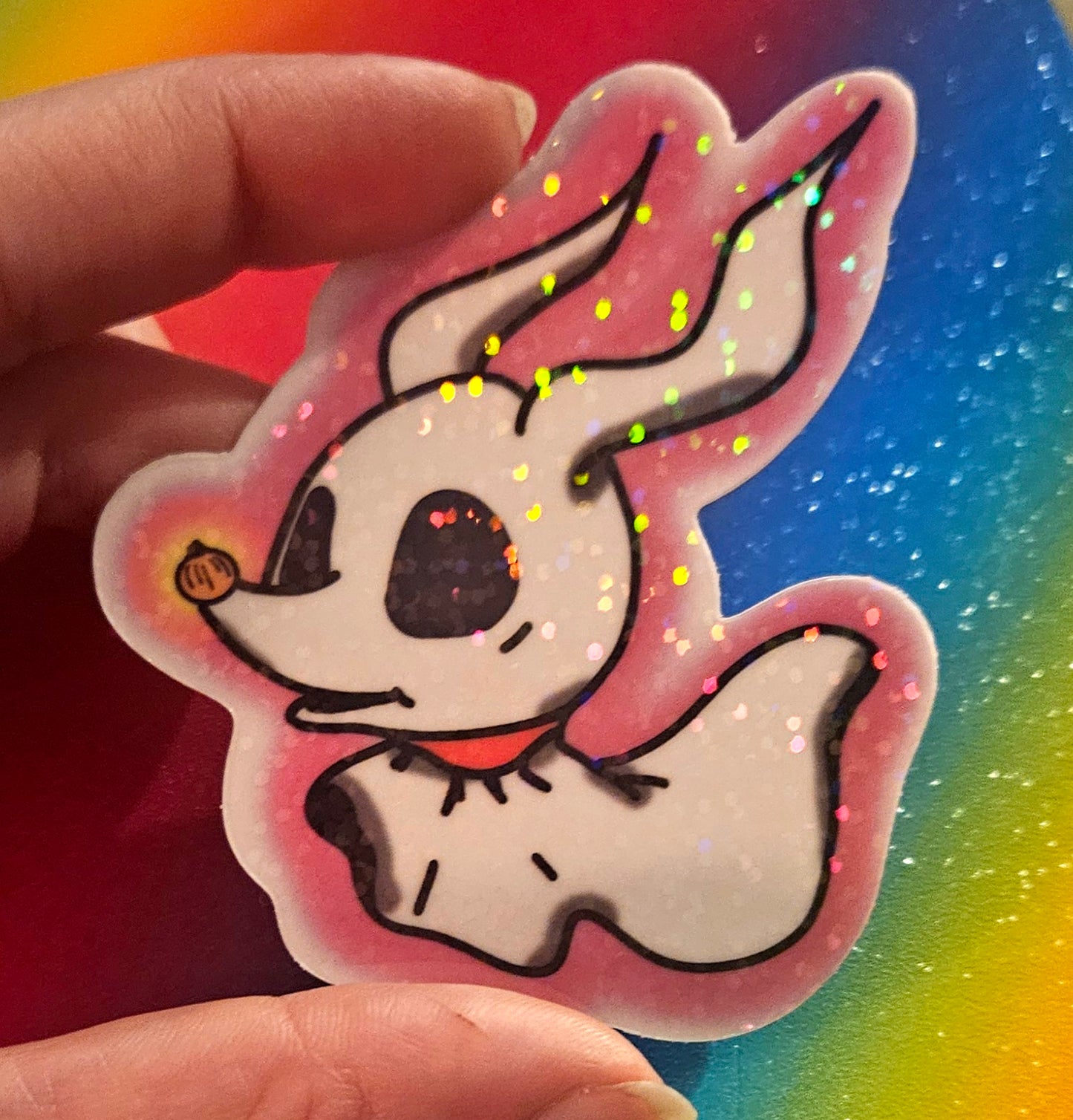 Glow in the dark Baby ghost dog sticker