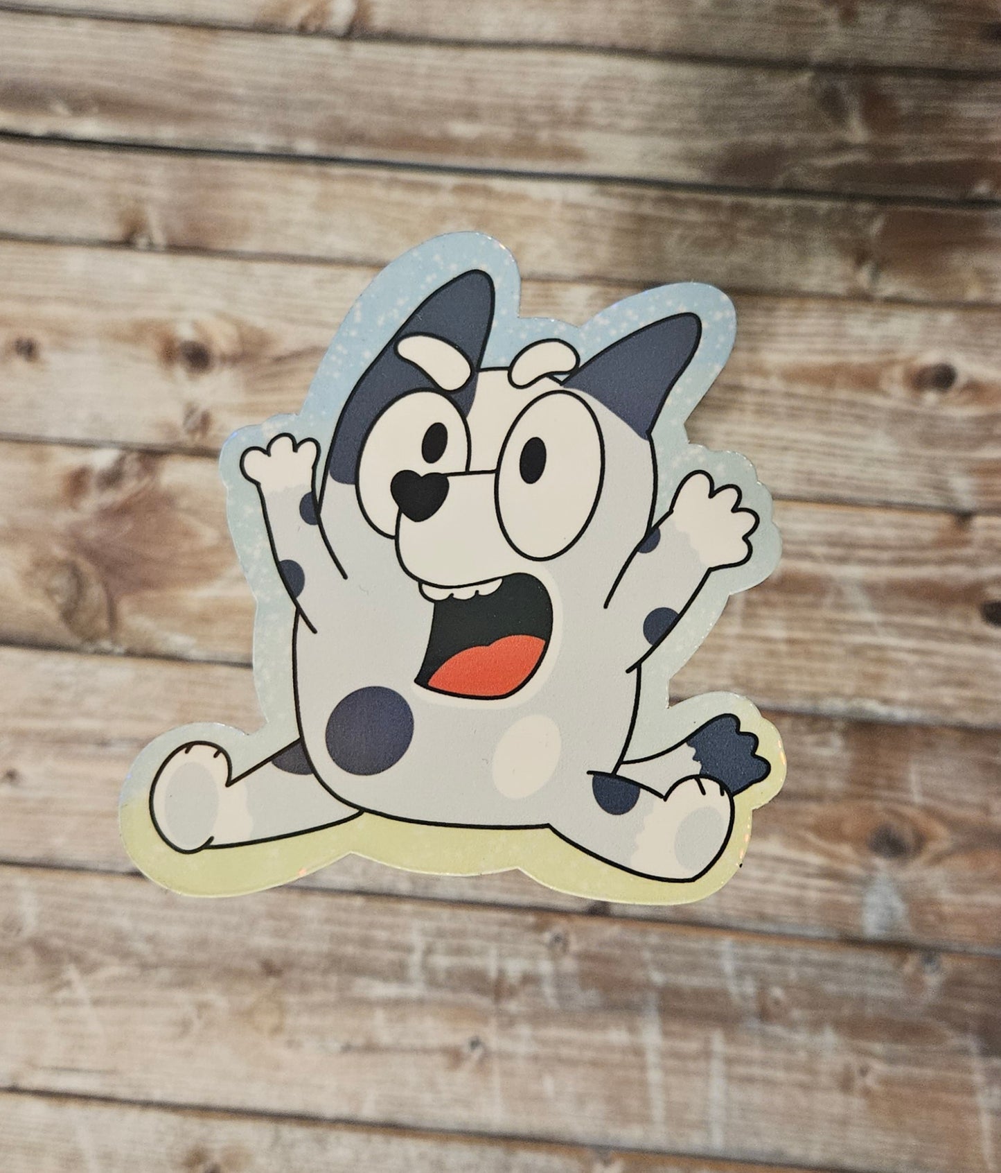 Crazy silly dog sticker