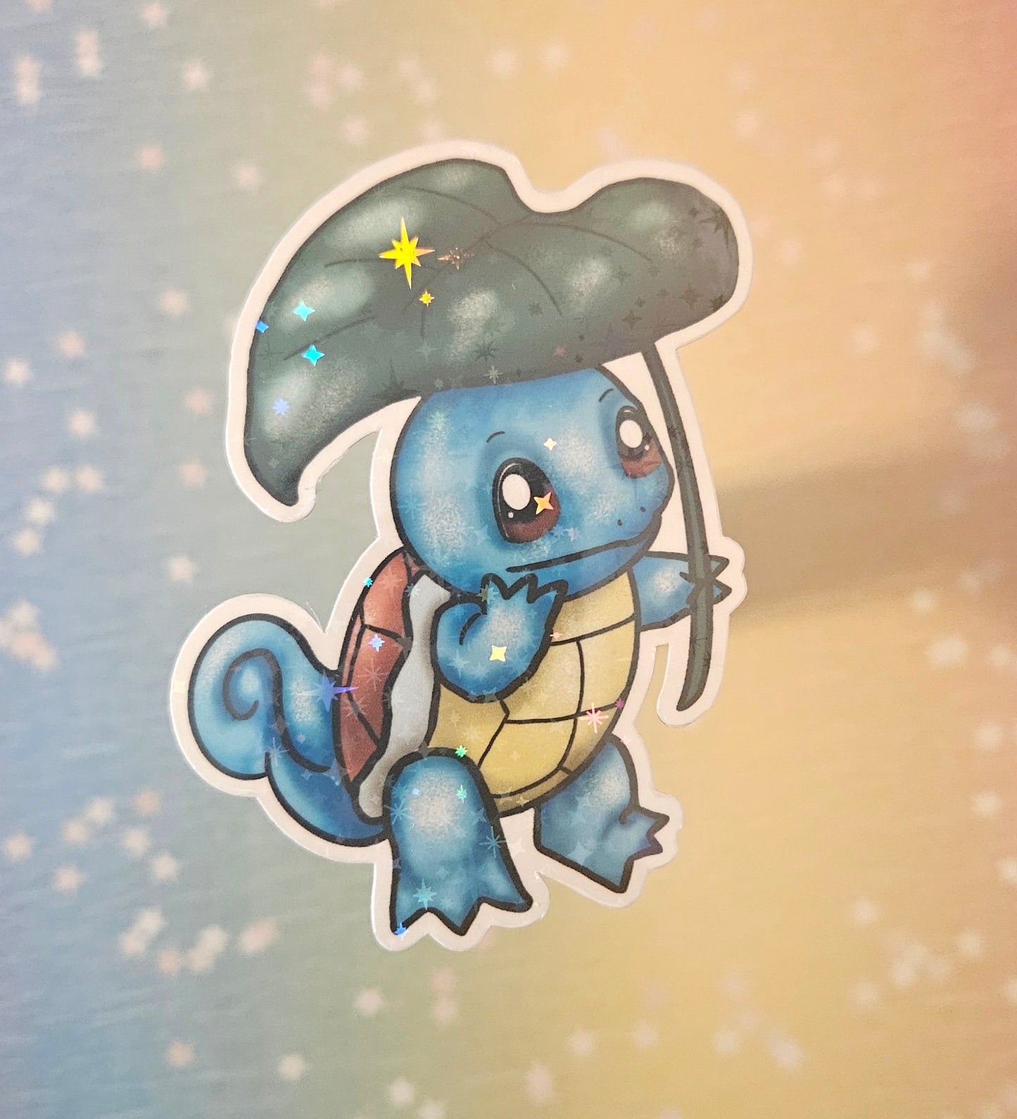 Adorable turtle sticker for water bottle