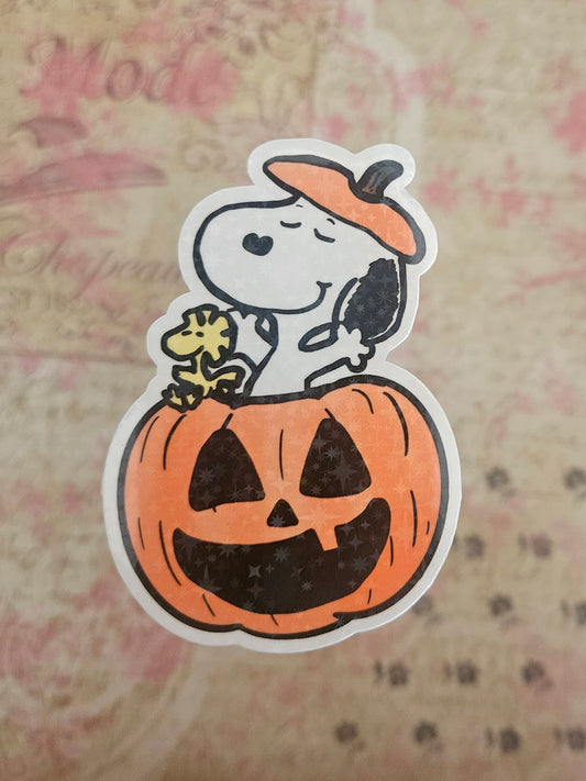 Halloween pop art dog sticker