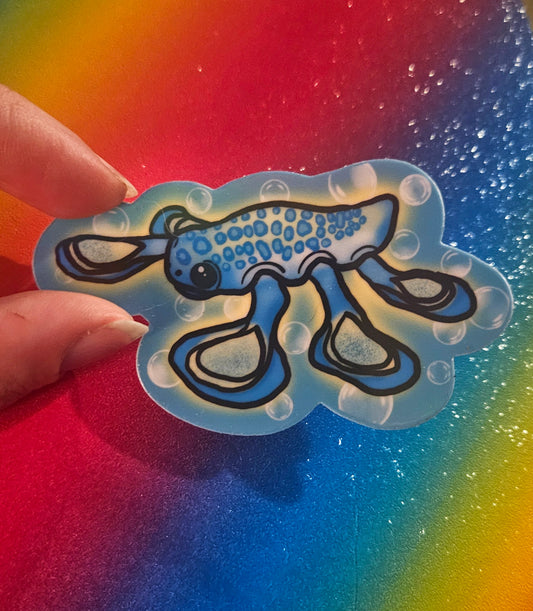 Cute hover fish nautical gamer sticker