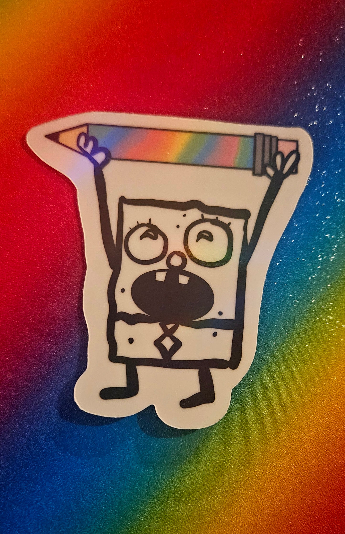 Doodle sponge guy sticker