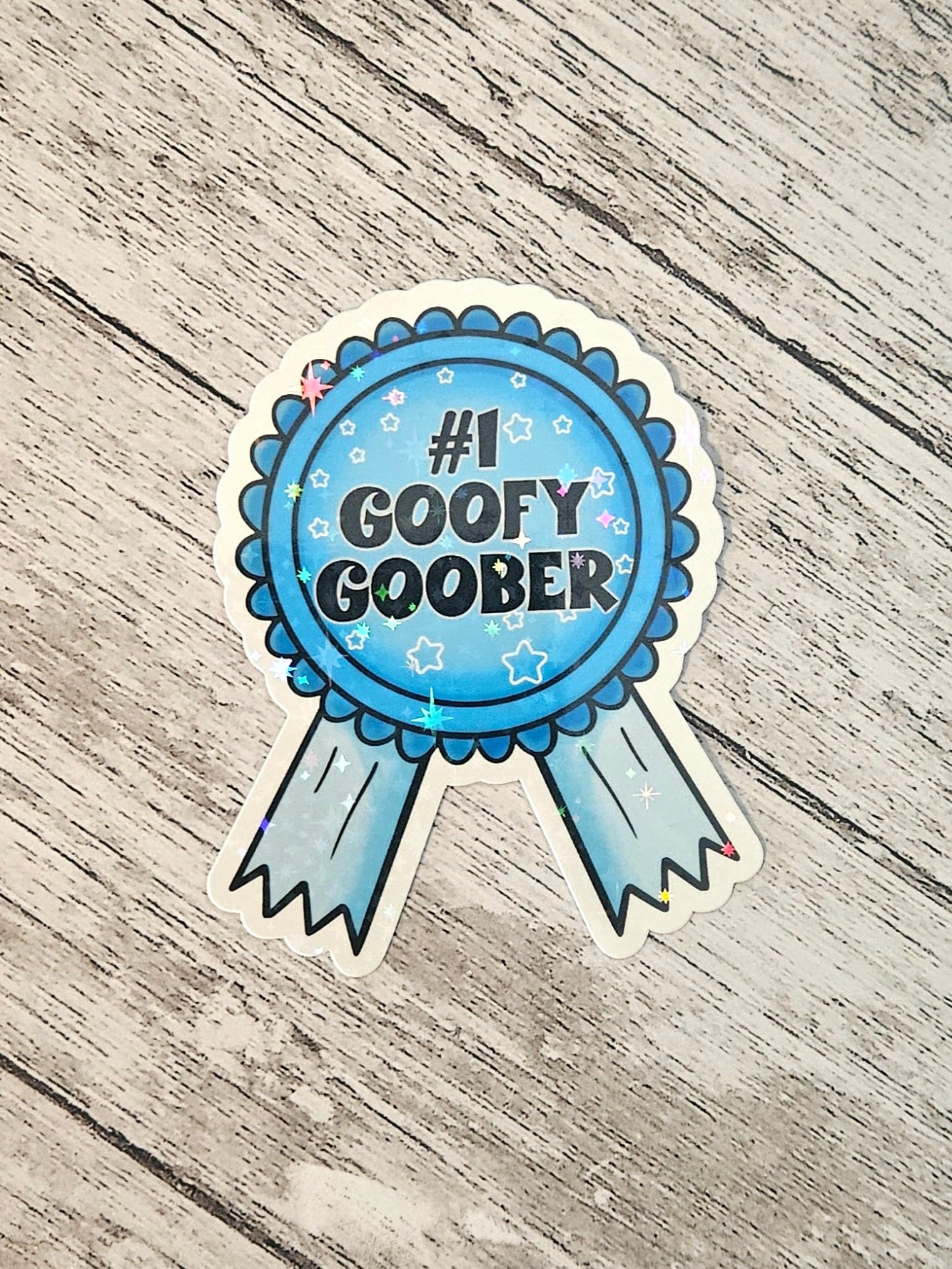 Number one goofy goober award sticker, vinyl sticker for laptop and water bottle