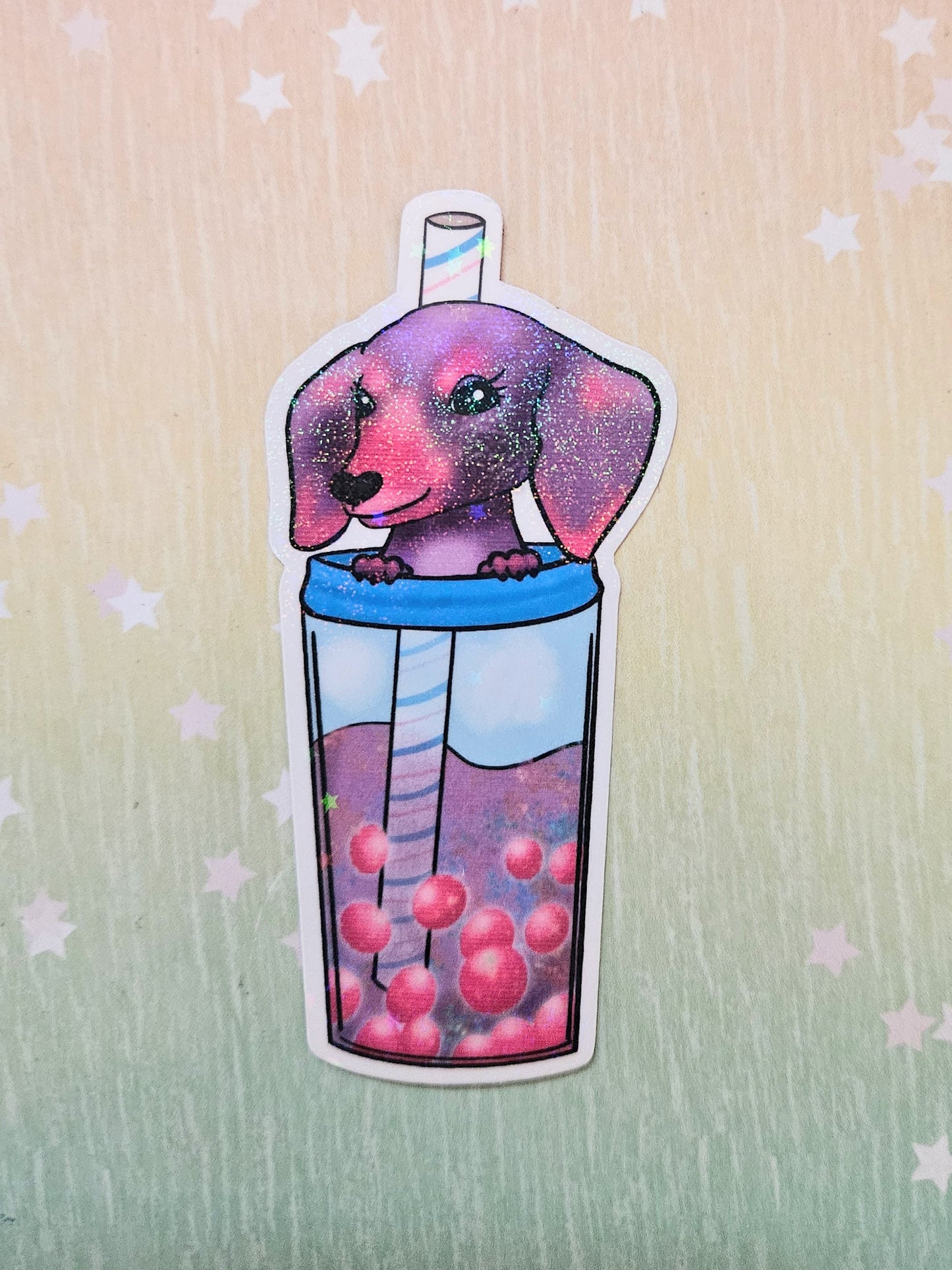 Dachsund Boba sticker