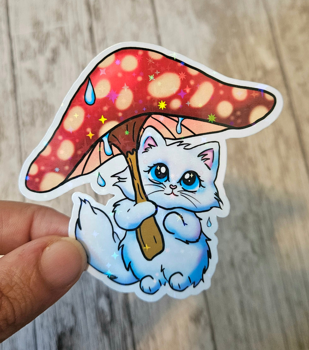 Mushroom kitty sticker