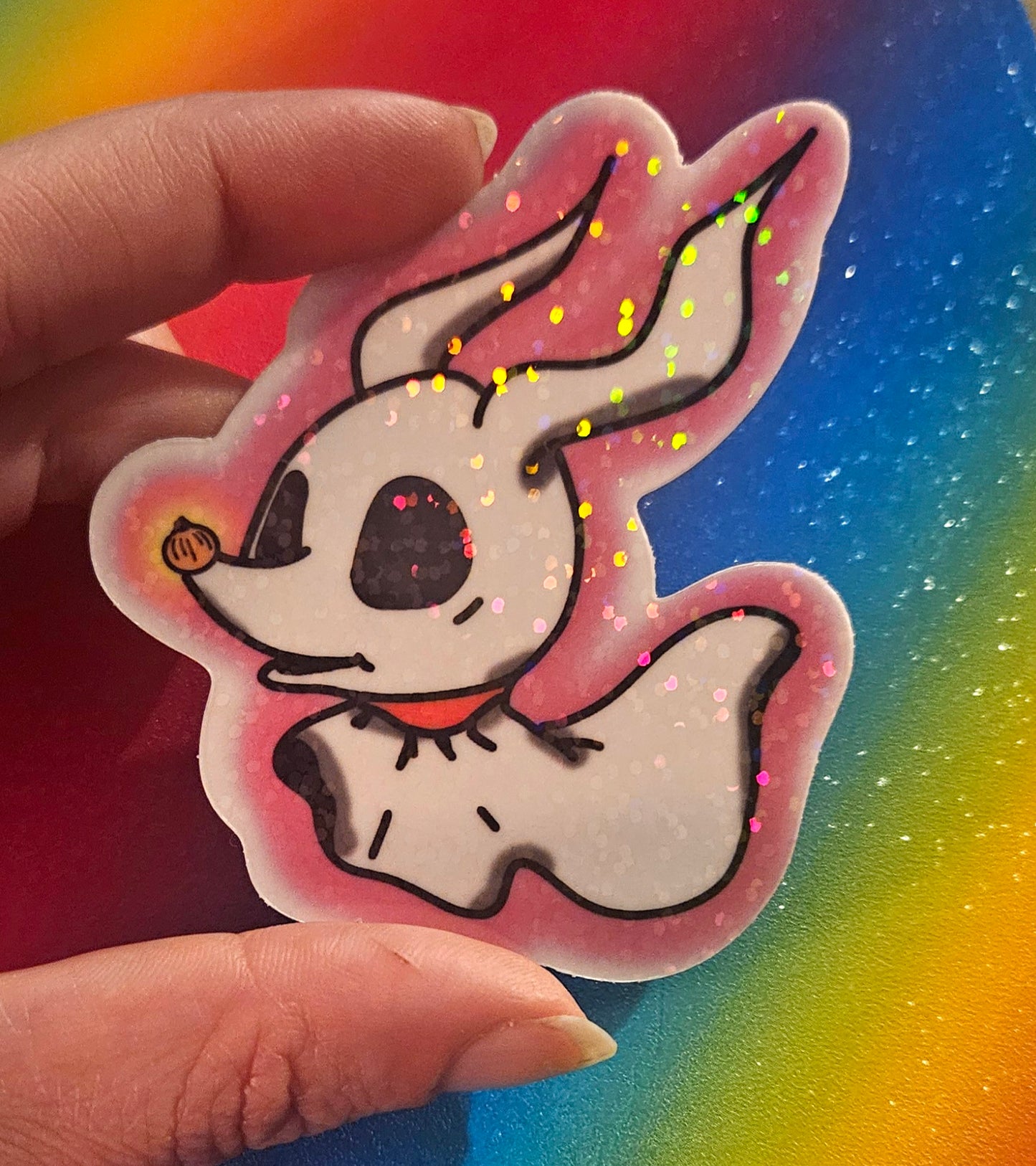 Glow in the dark Baby ghost dog sticker