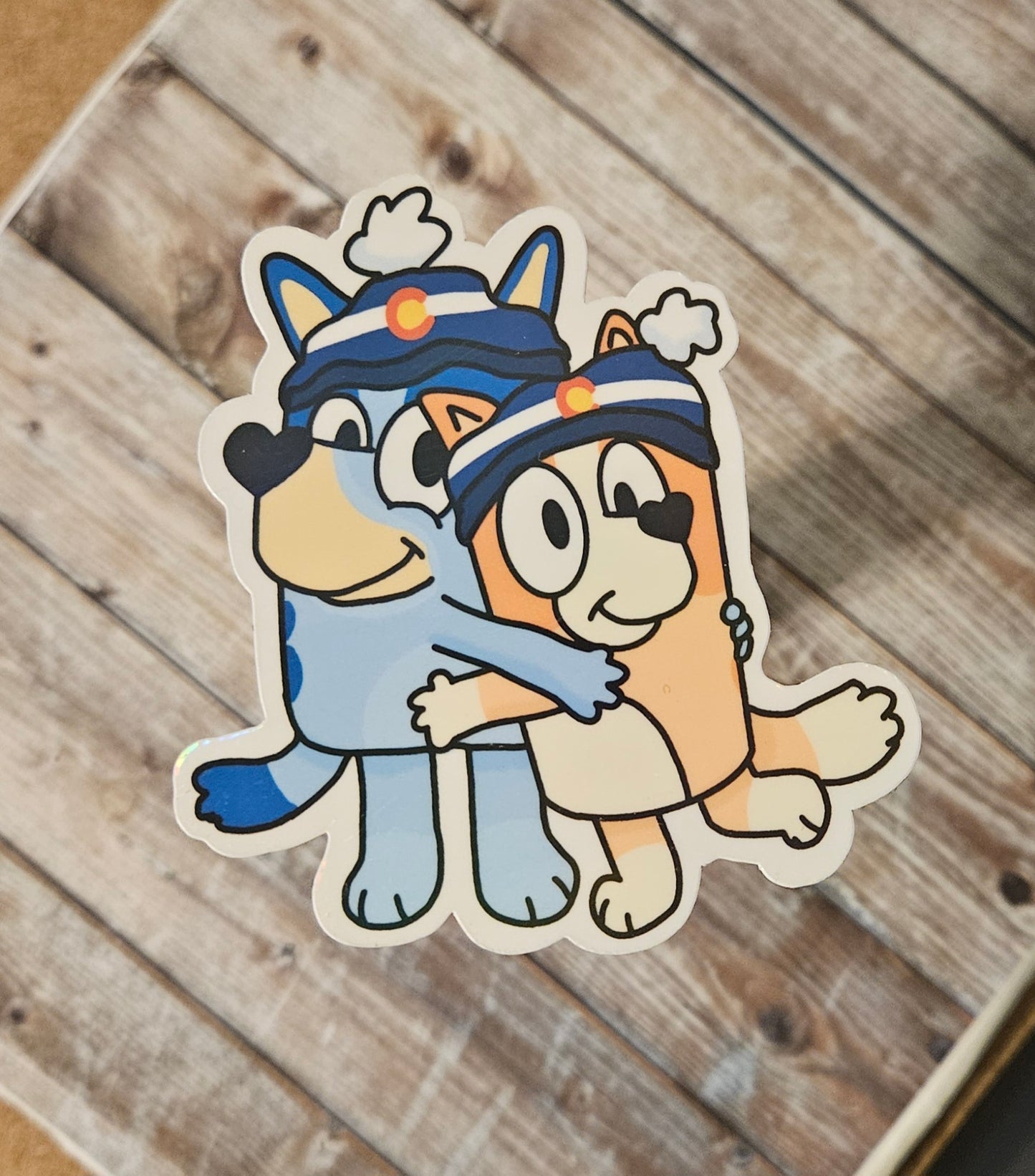 Colorado hat huggin doggies sticker