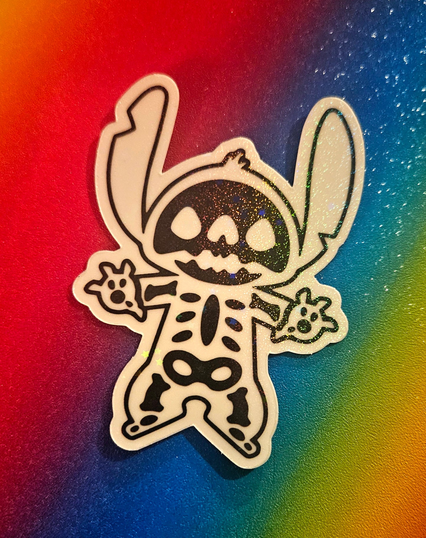 Alien skeleton sticker