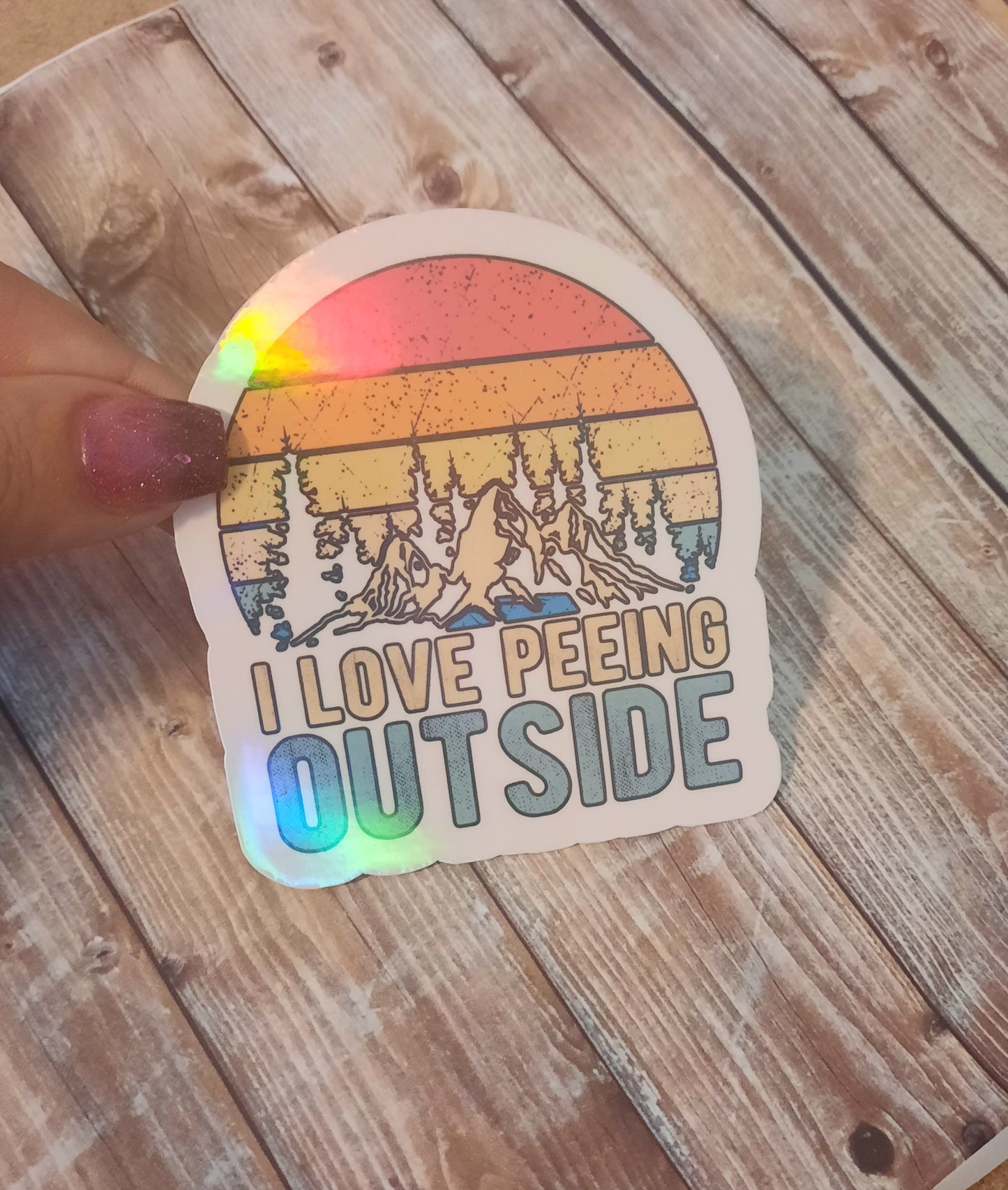 I love peeing outside sticker