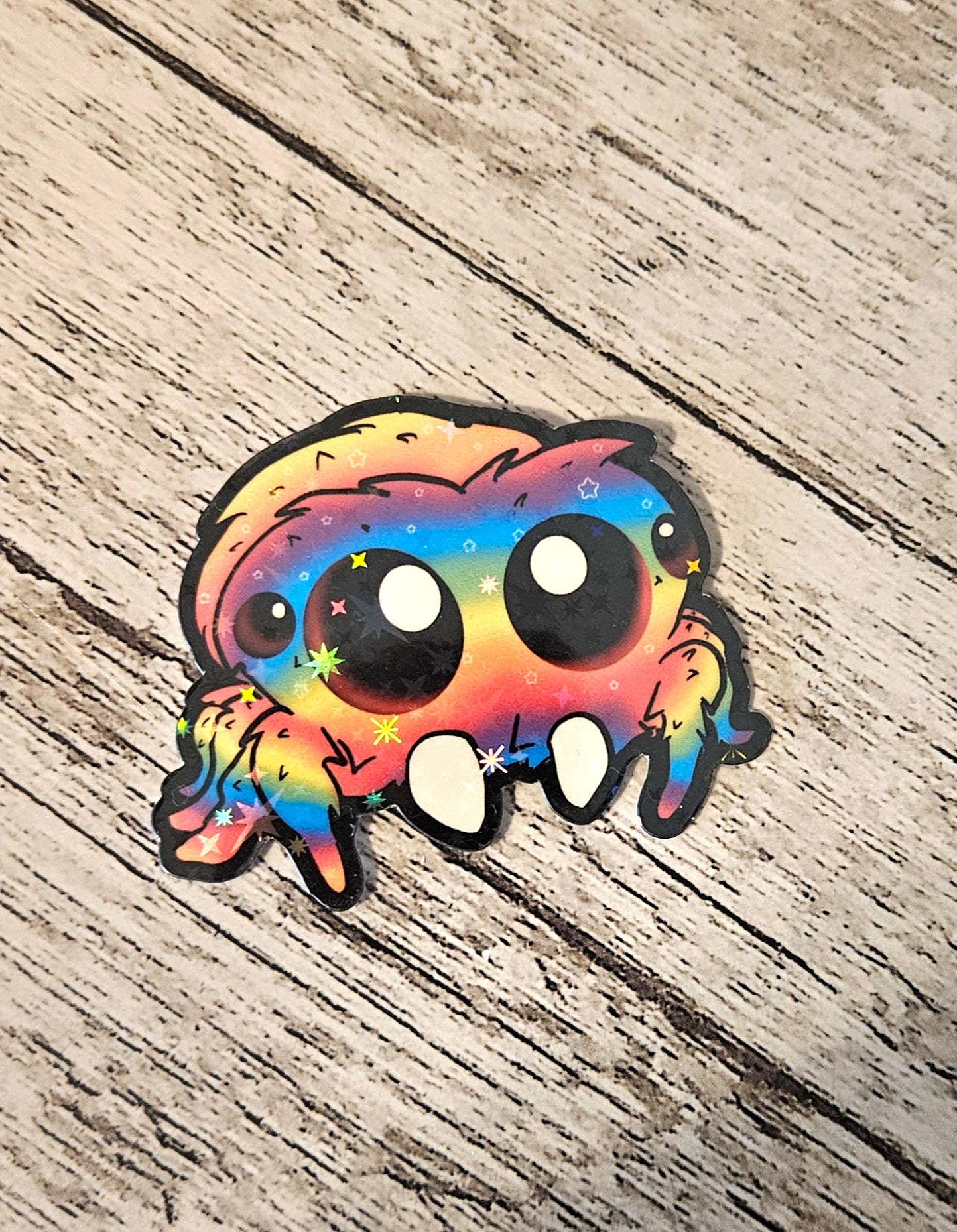 Cute rainbow spider sticker