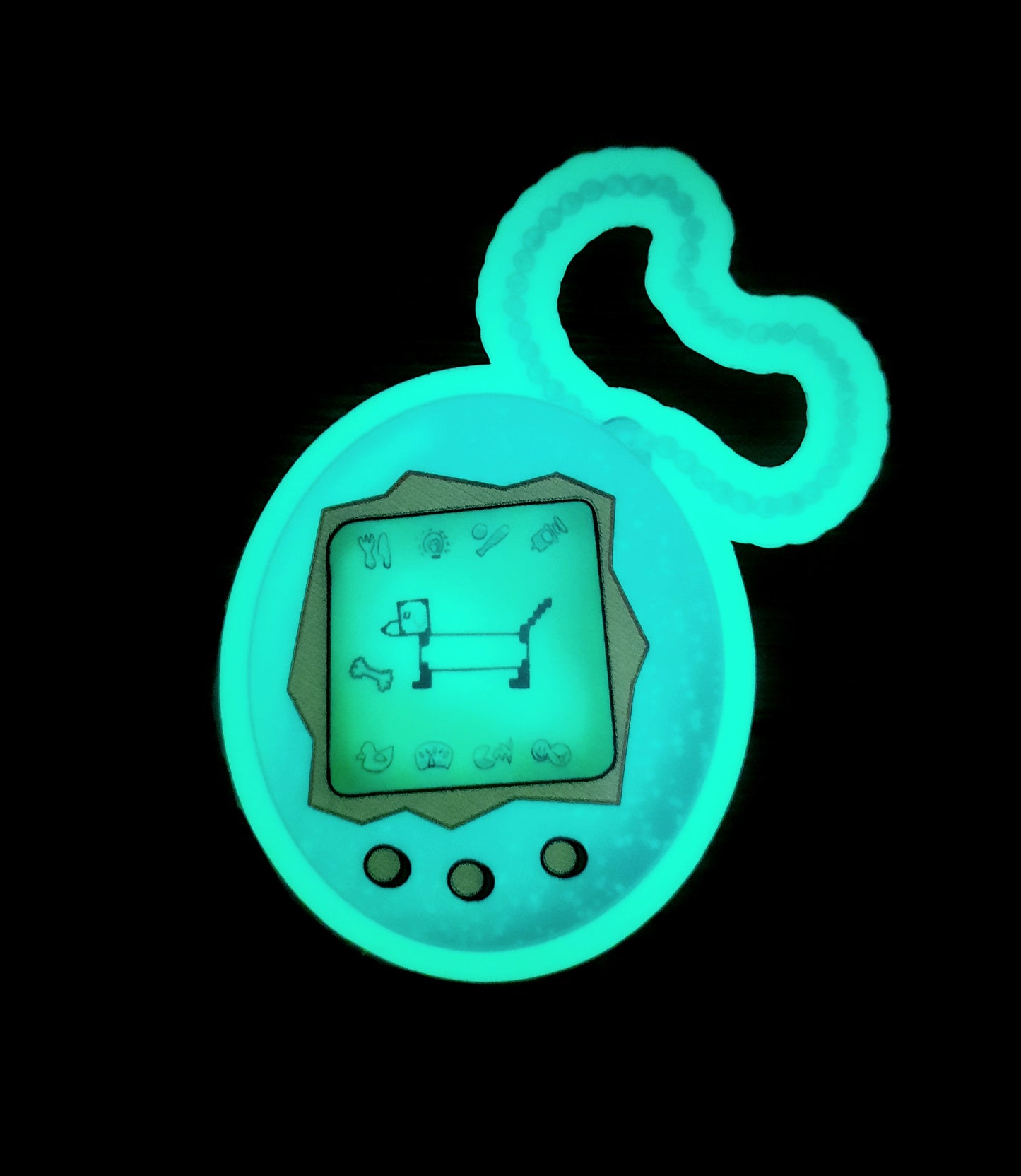 Glow in the Dark digital pet sticker, dachshund digital pet sticker for water bottle