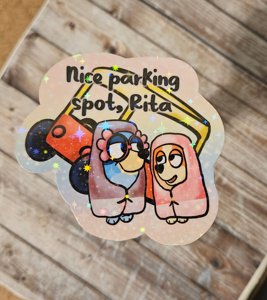 Funny granny dogs sticker