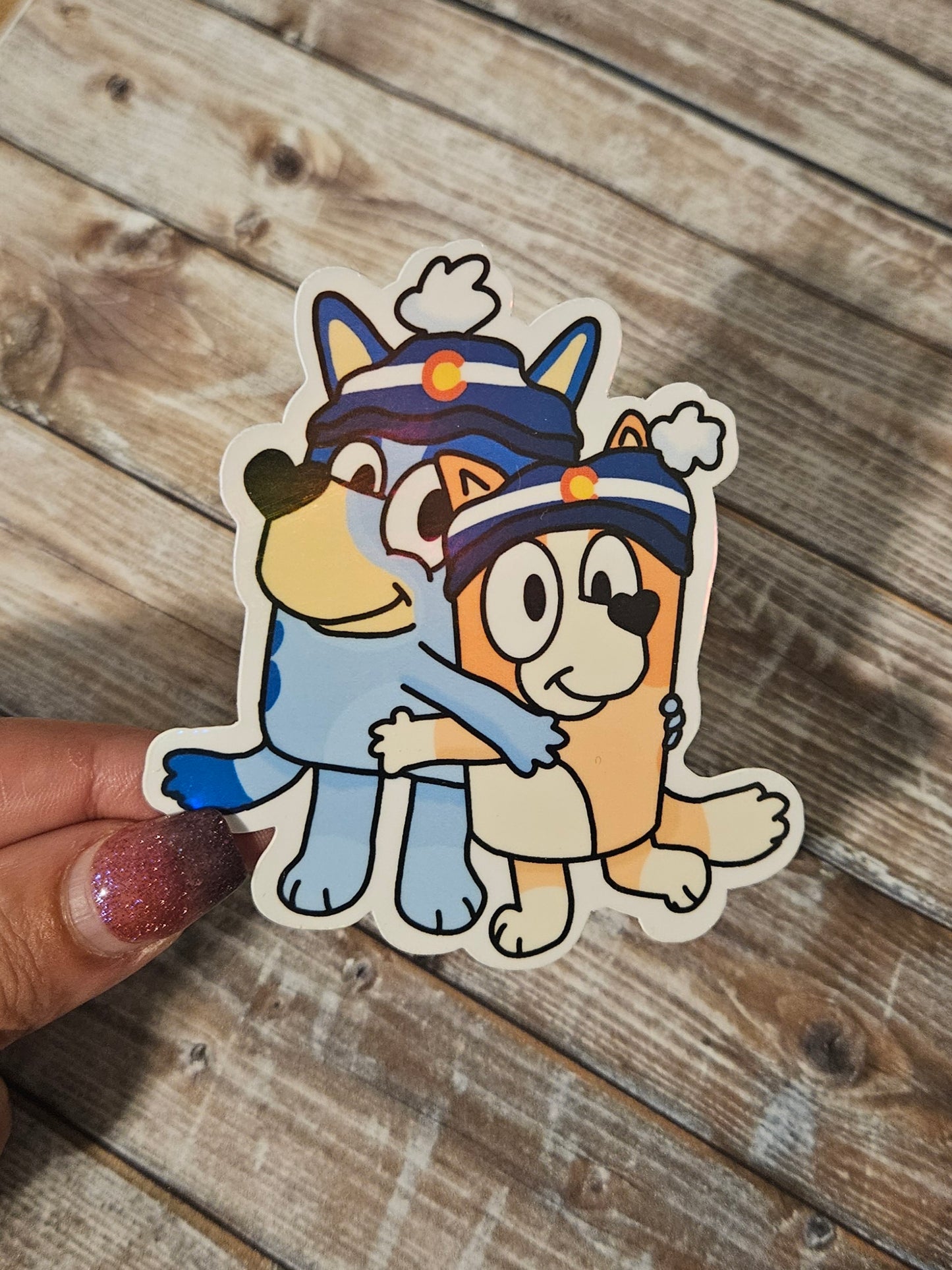 Colorado hat huggin doggies sticker