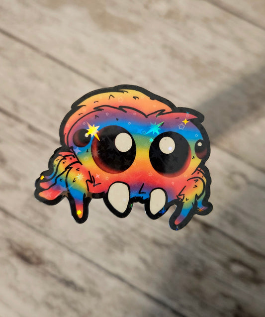 Cute rainbow spider sticker