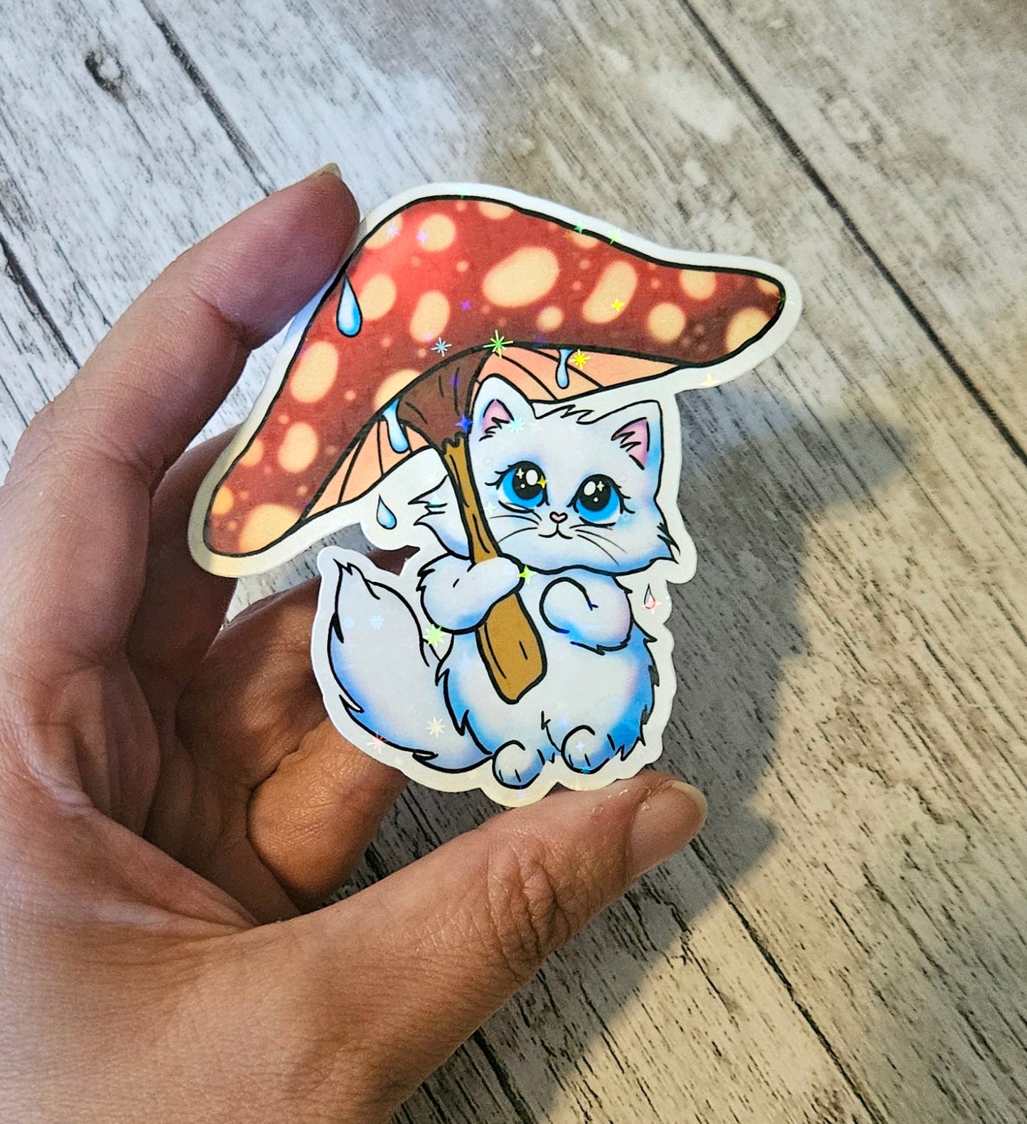 Mushroom kitty sticker