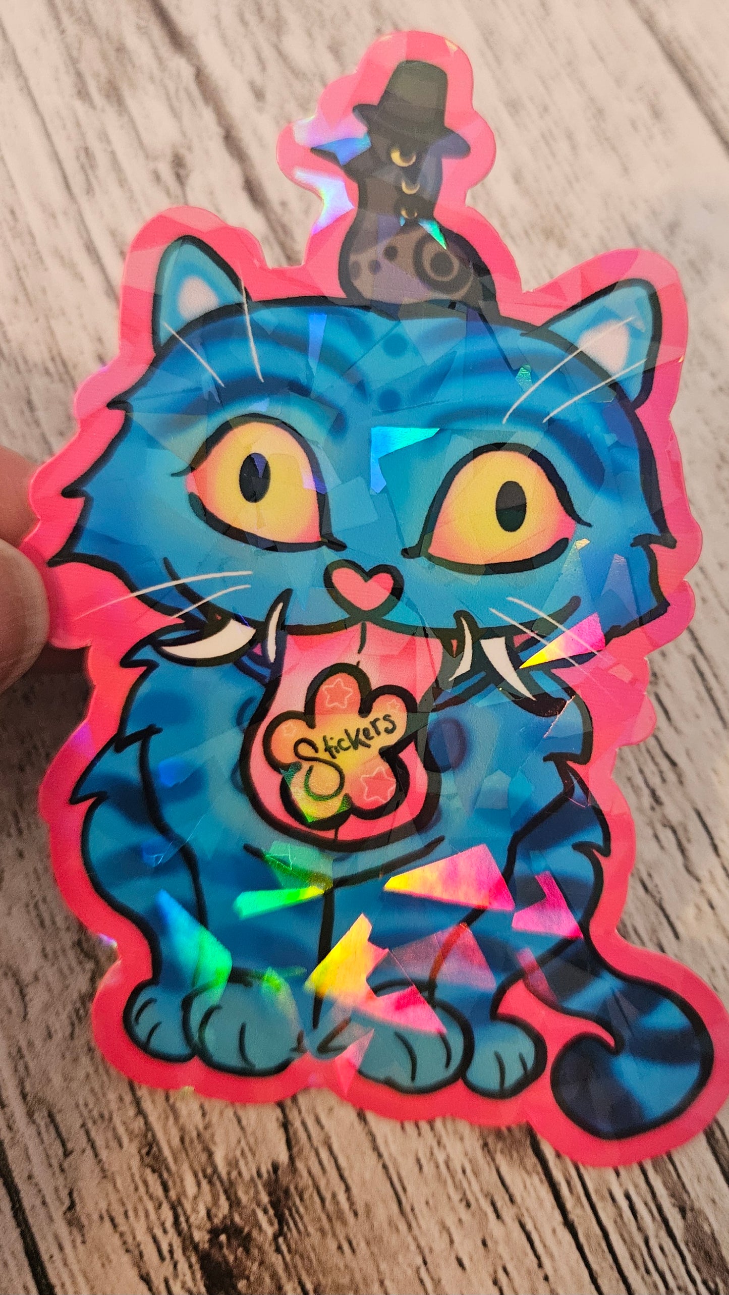 Blue Tiger and Bird sticker