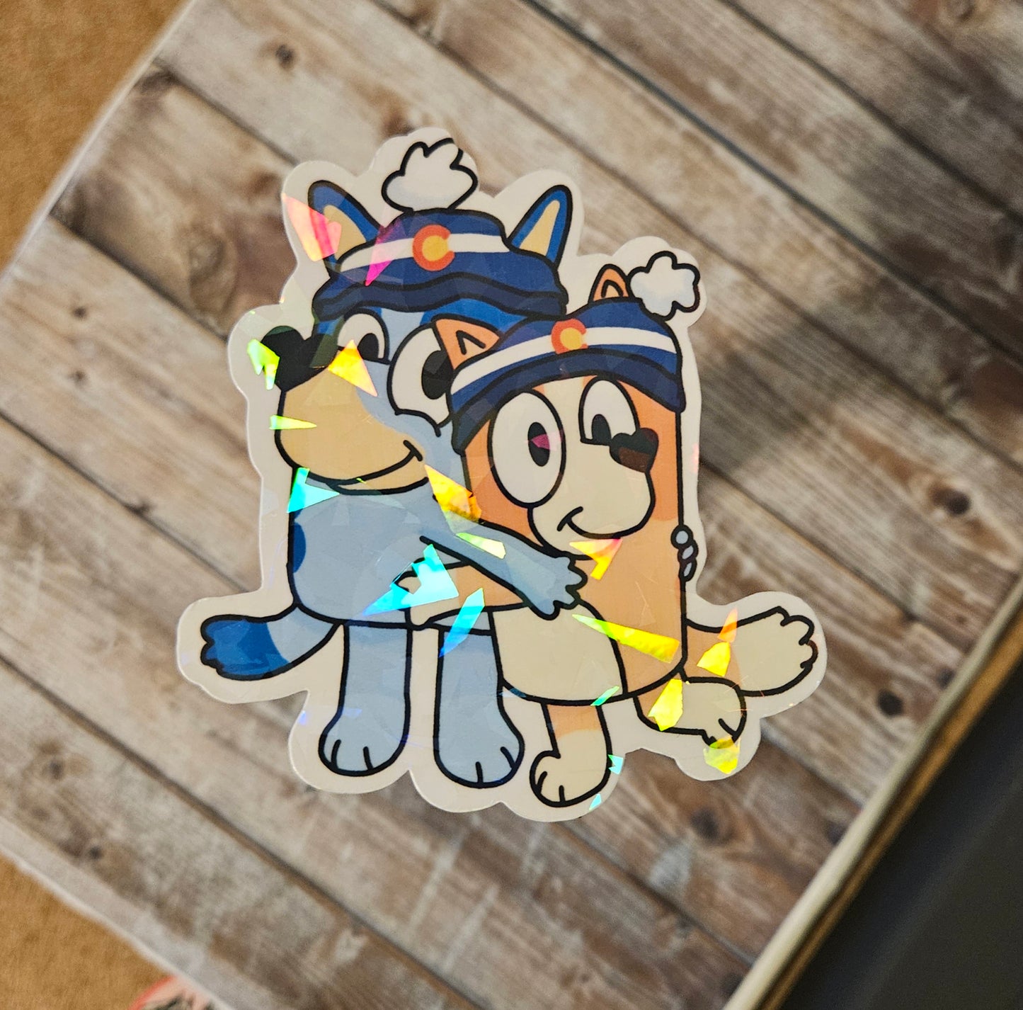 Colorado hat huggin doggies sticker