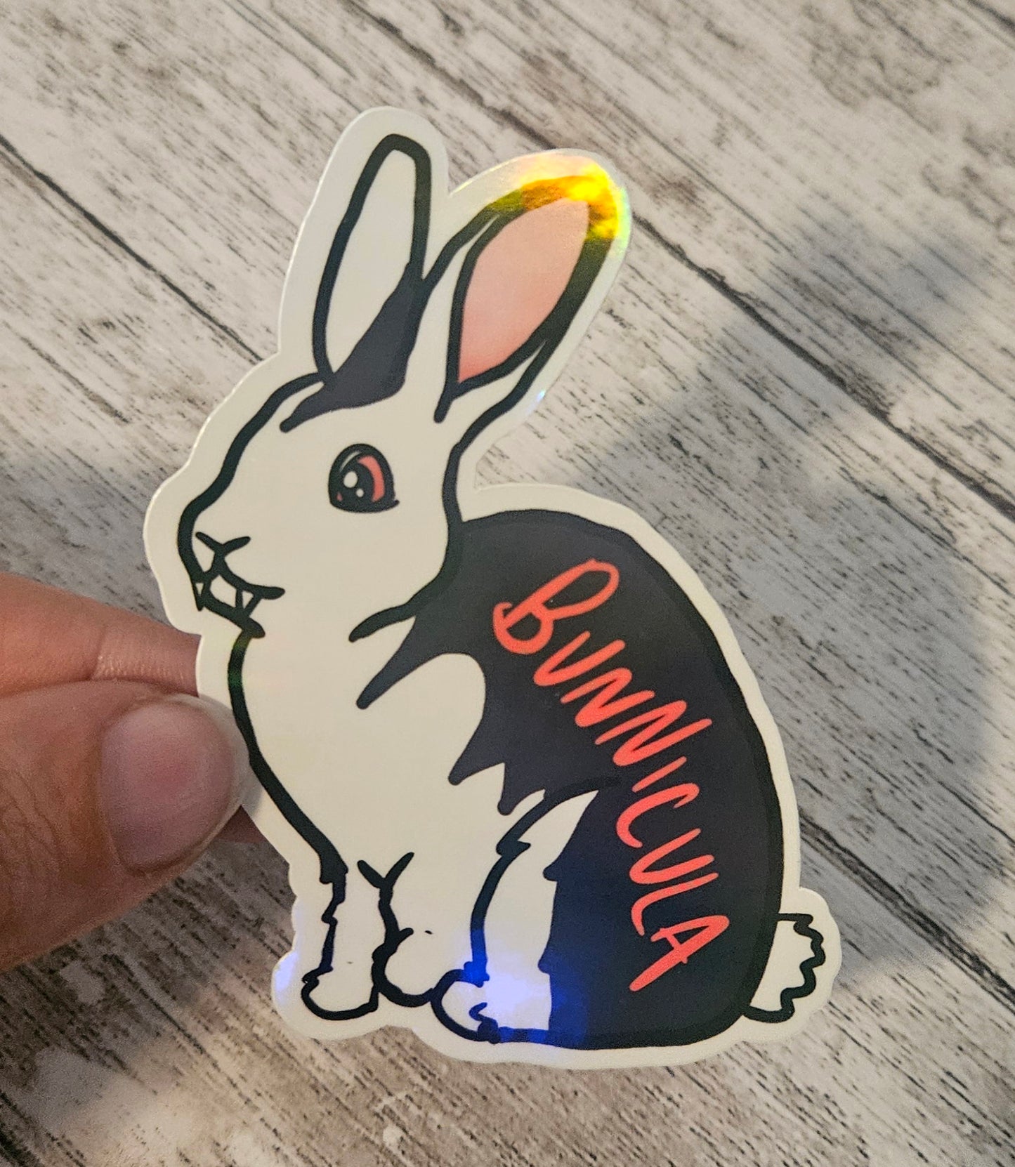 Cute vampire bunny sticker