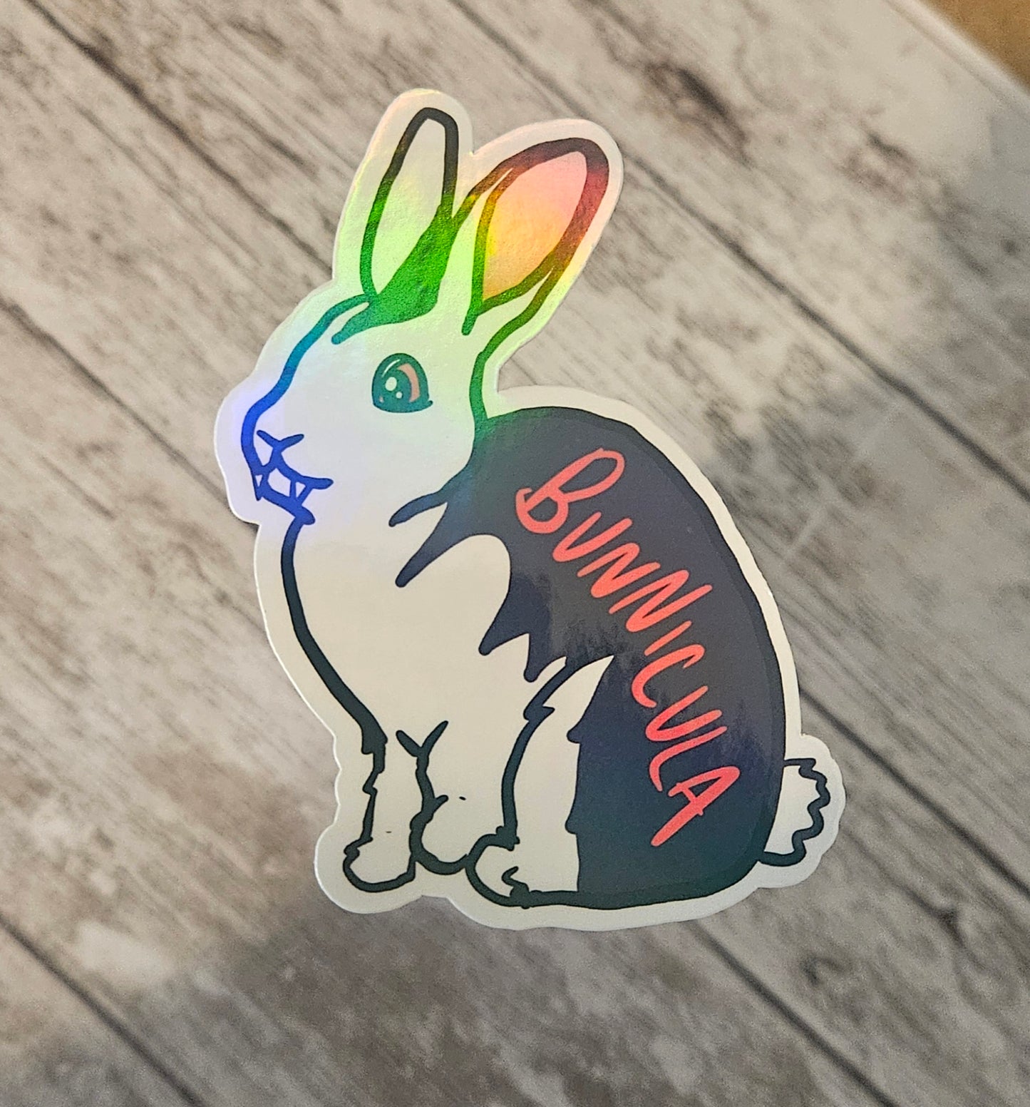 Cute vampire bunny sticker